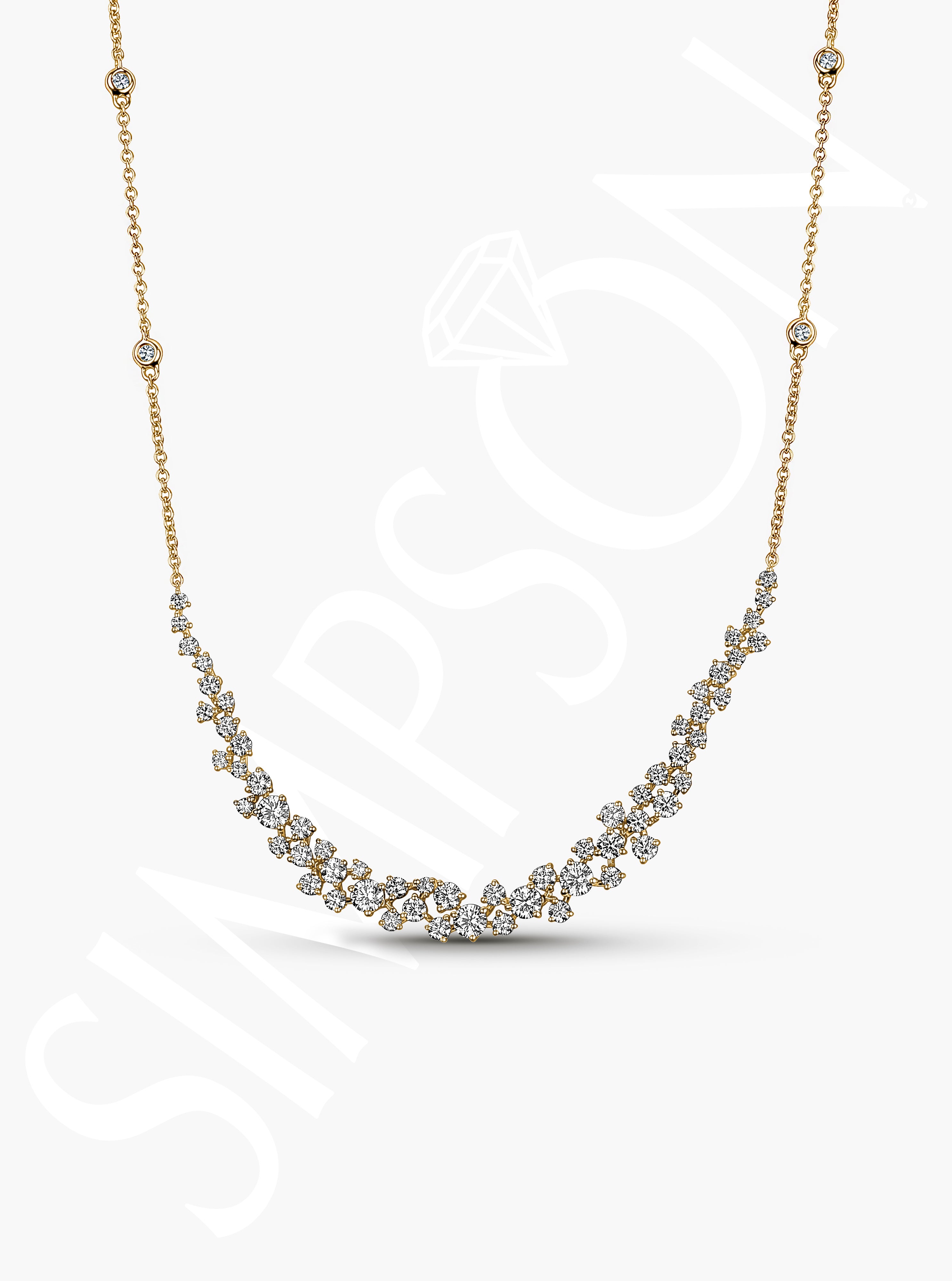 Yellow Gold Diamond Necklace