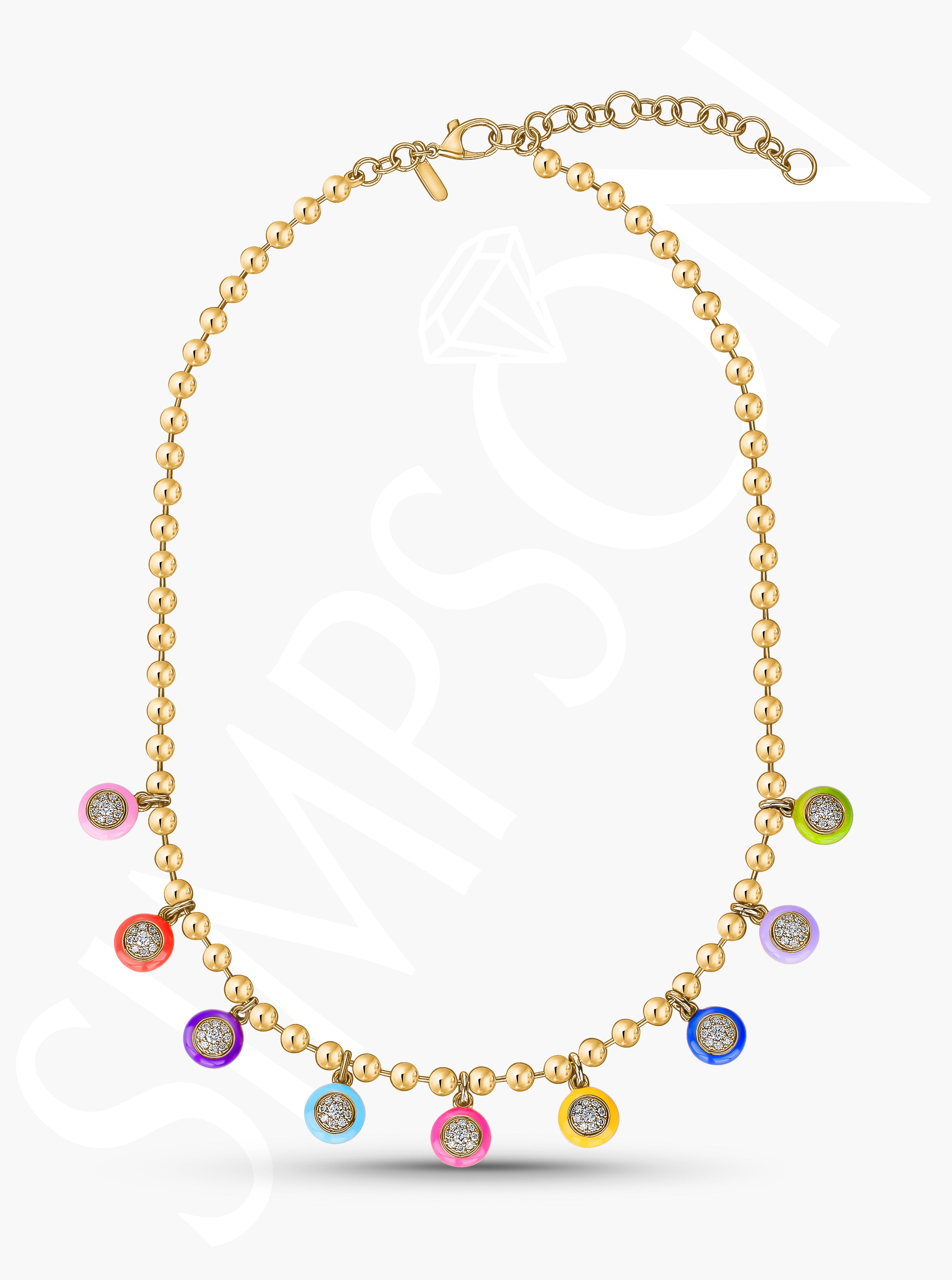 Multi-Color Charm Necklace