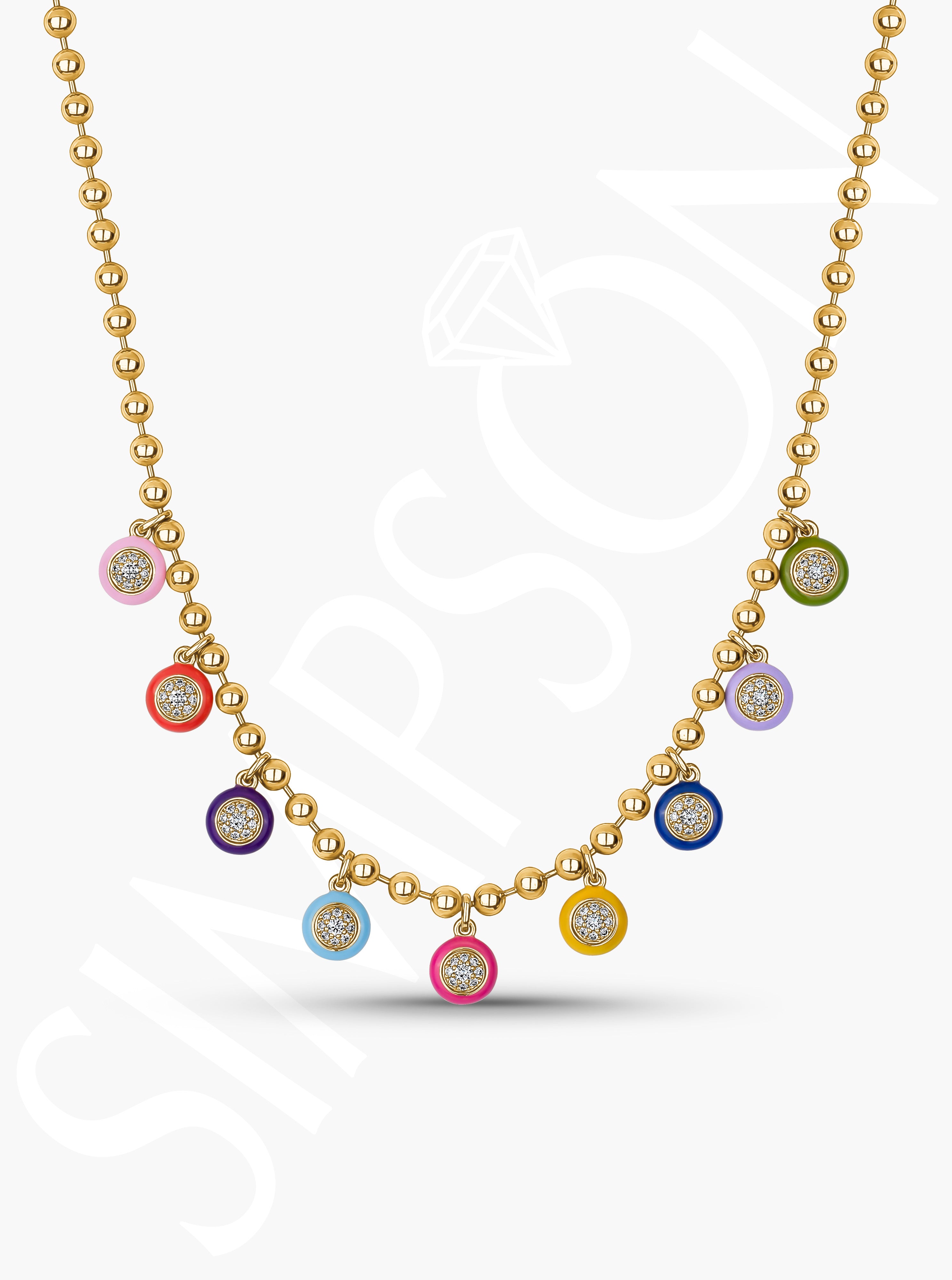 Multi-Color Charm Necklace