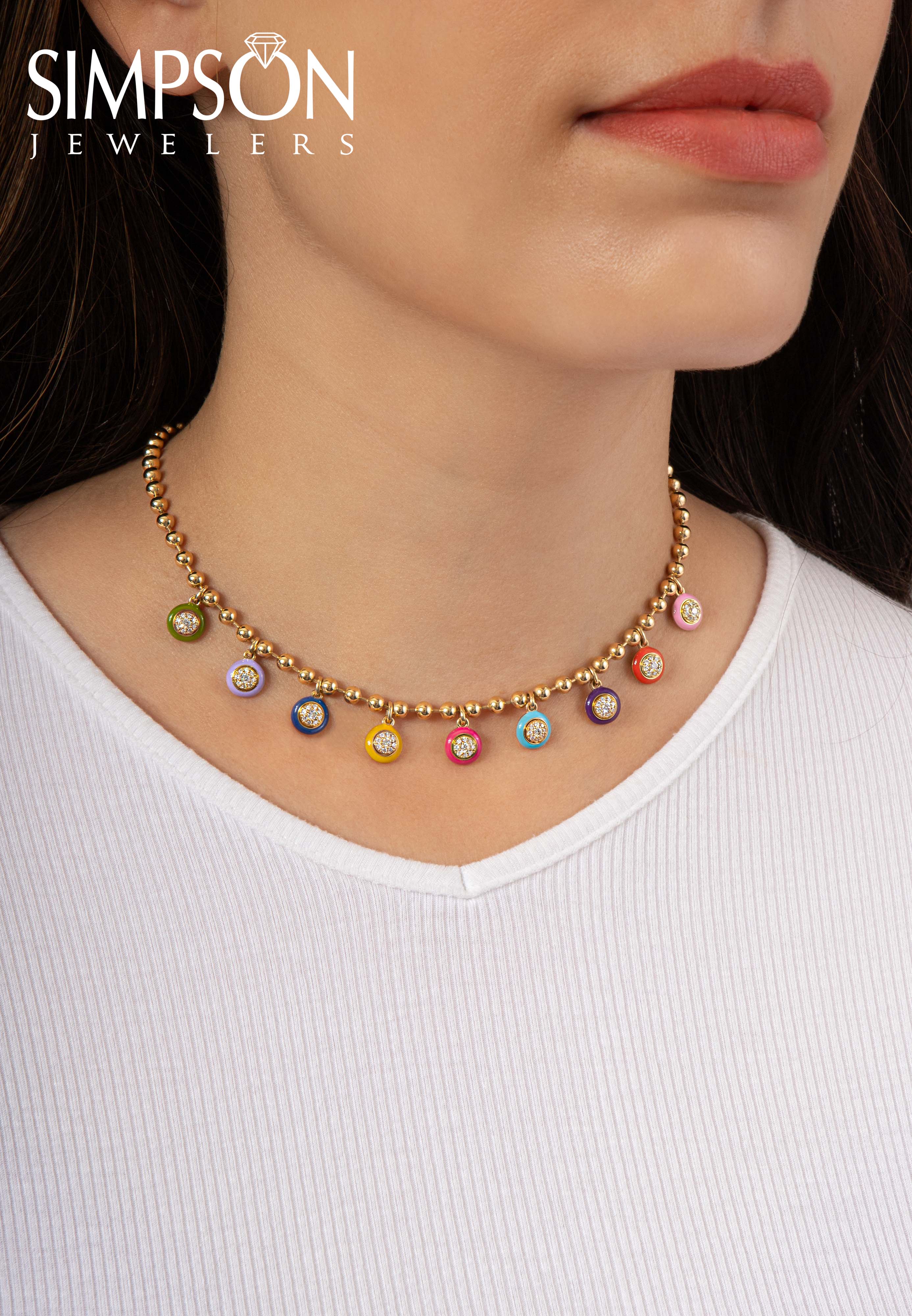 Multi-Color Charm Necklace