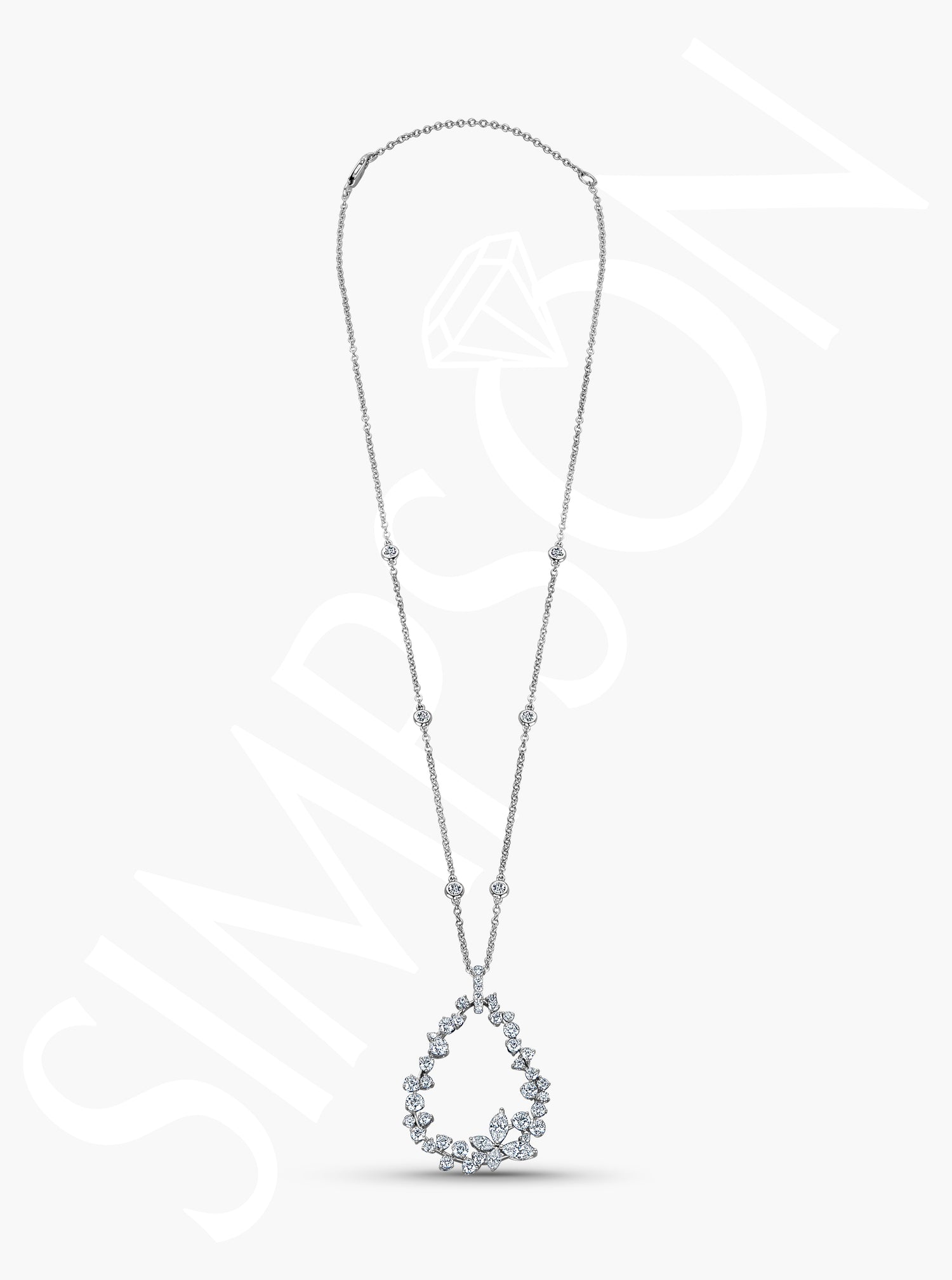 Diamond Teardrop Pendant