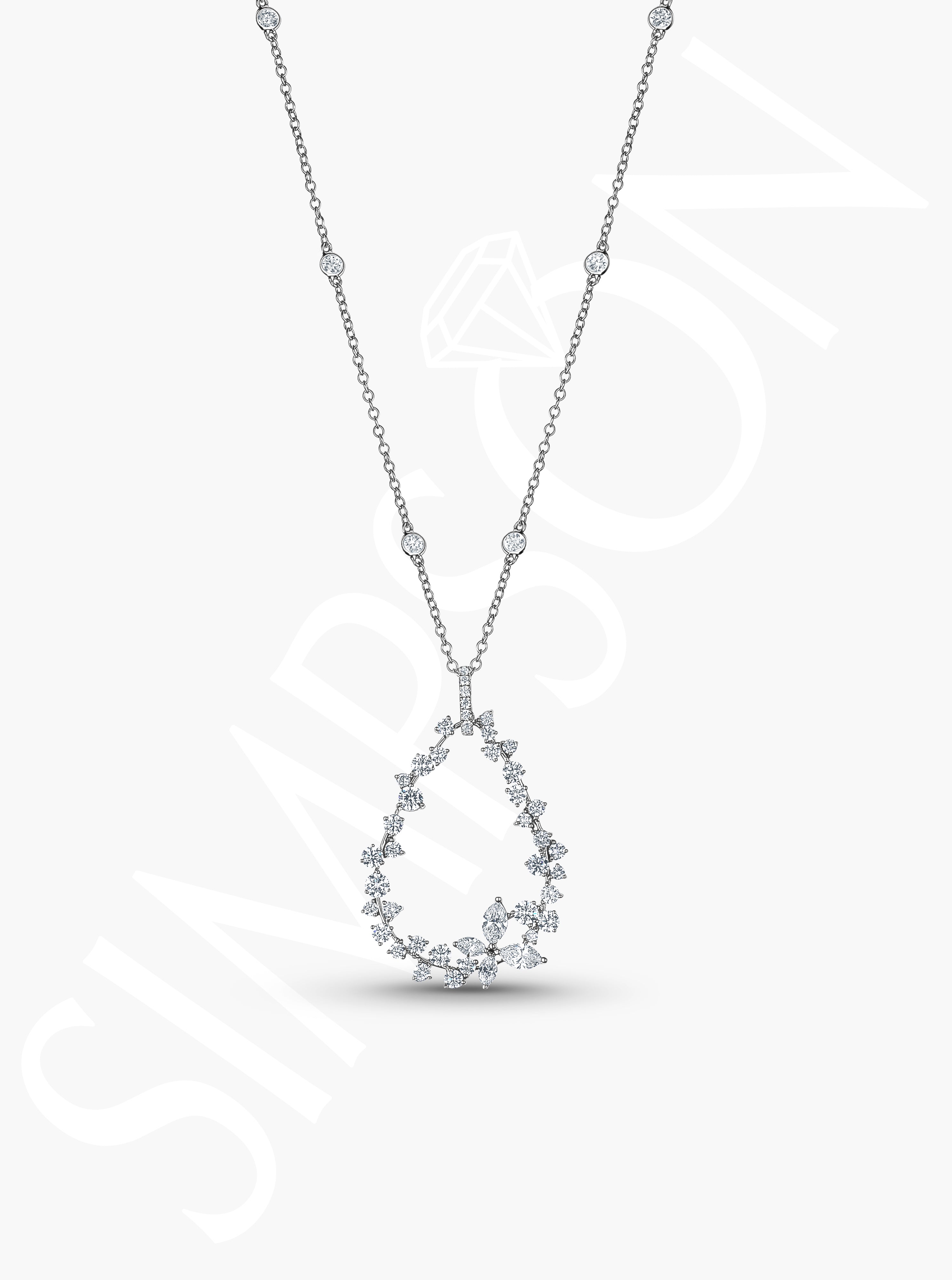 Diamond Teardrop Pendant