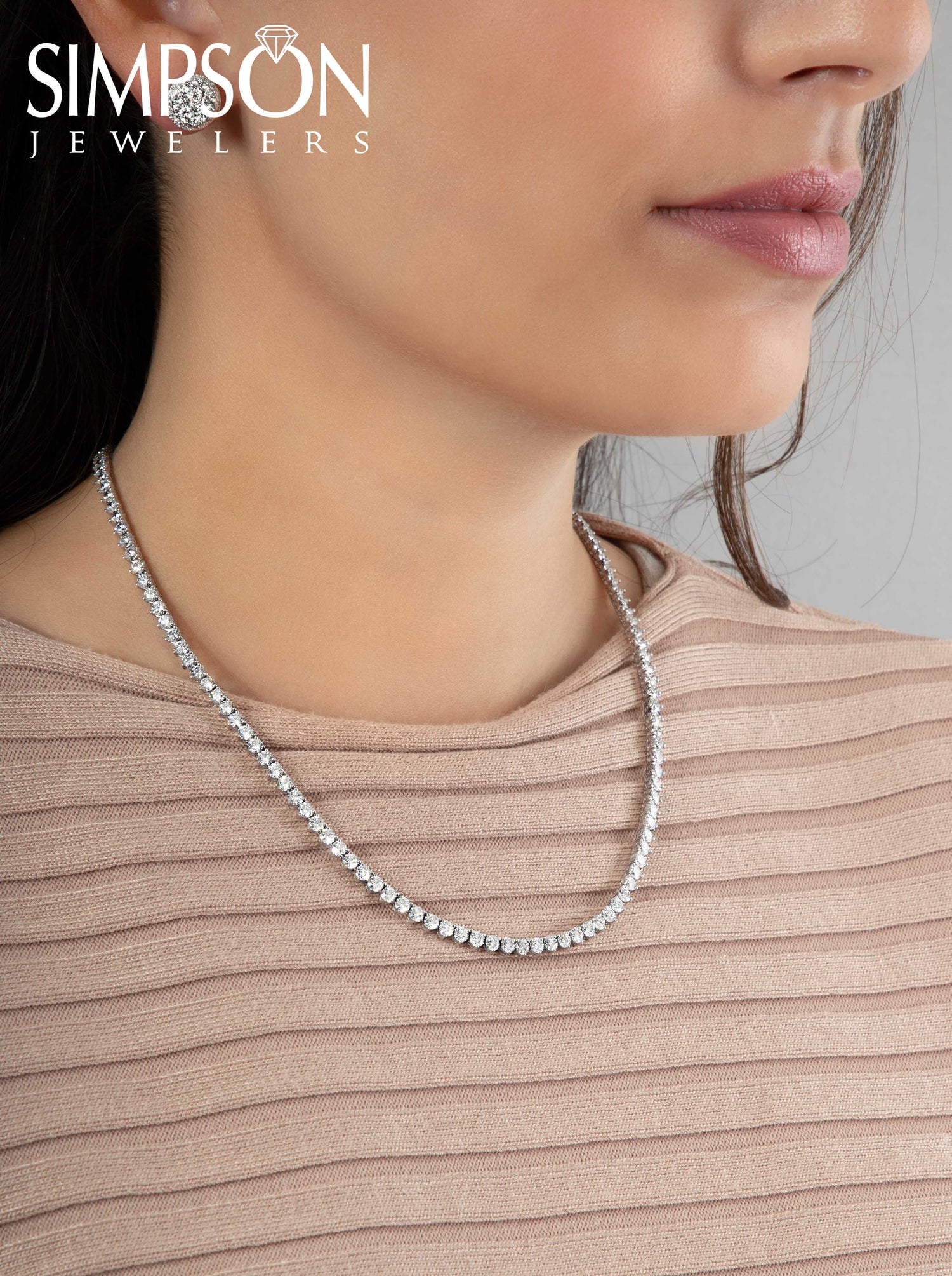 Classic Diamond Tennis Neckalce