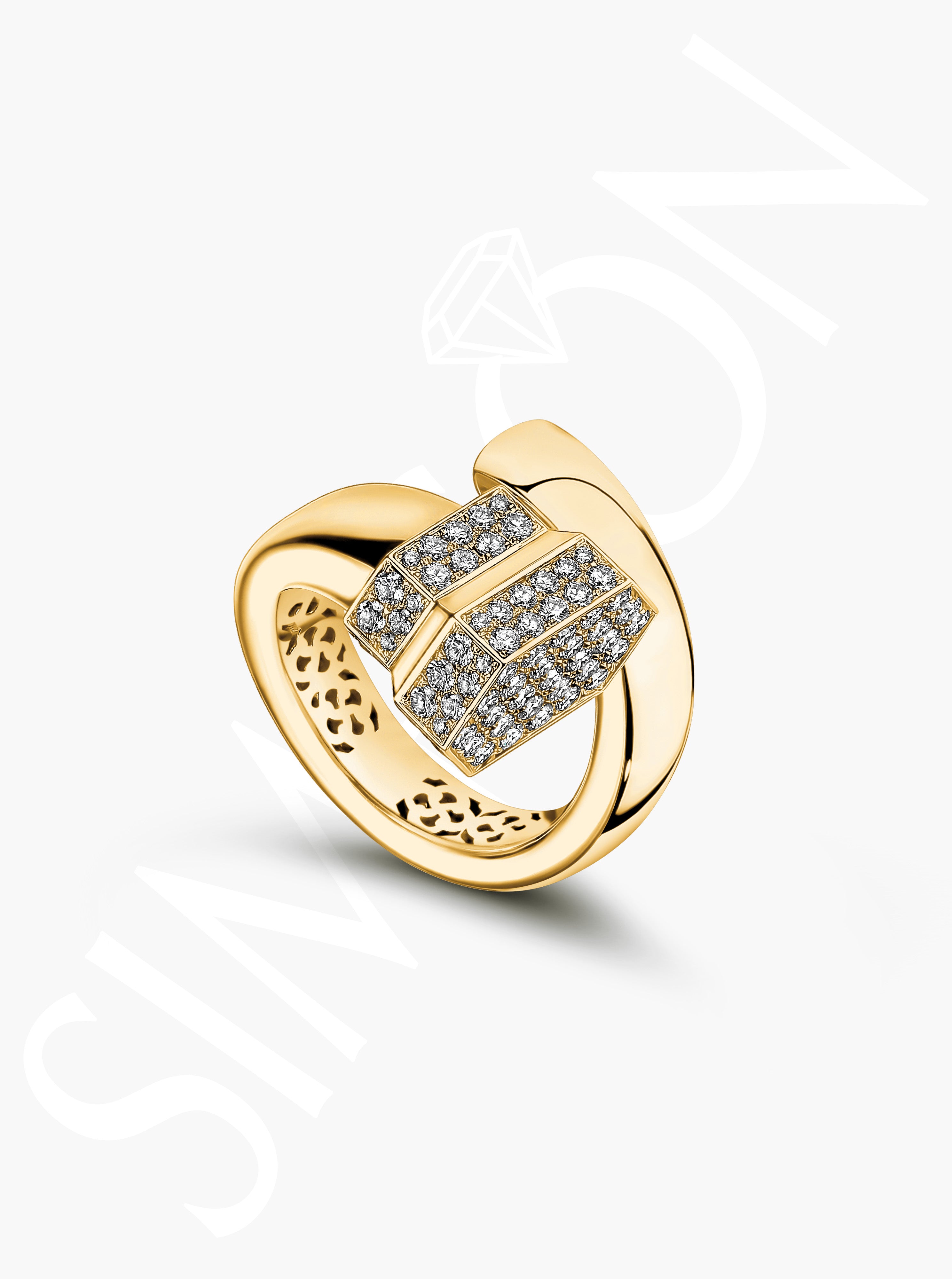 Diamond Accented Gold Ring