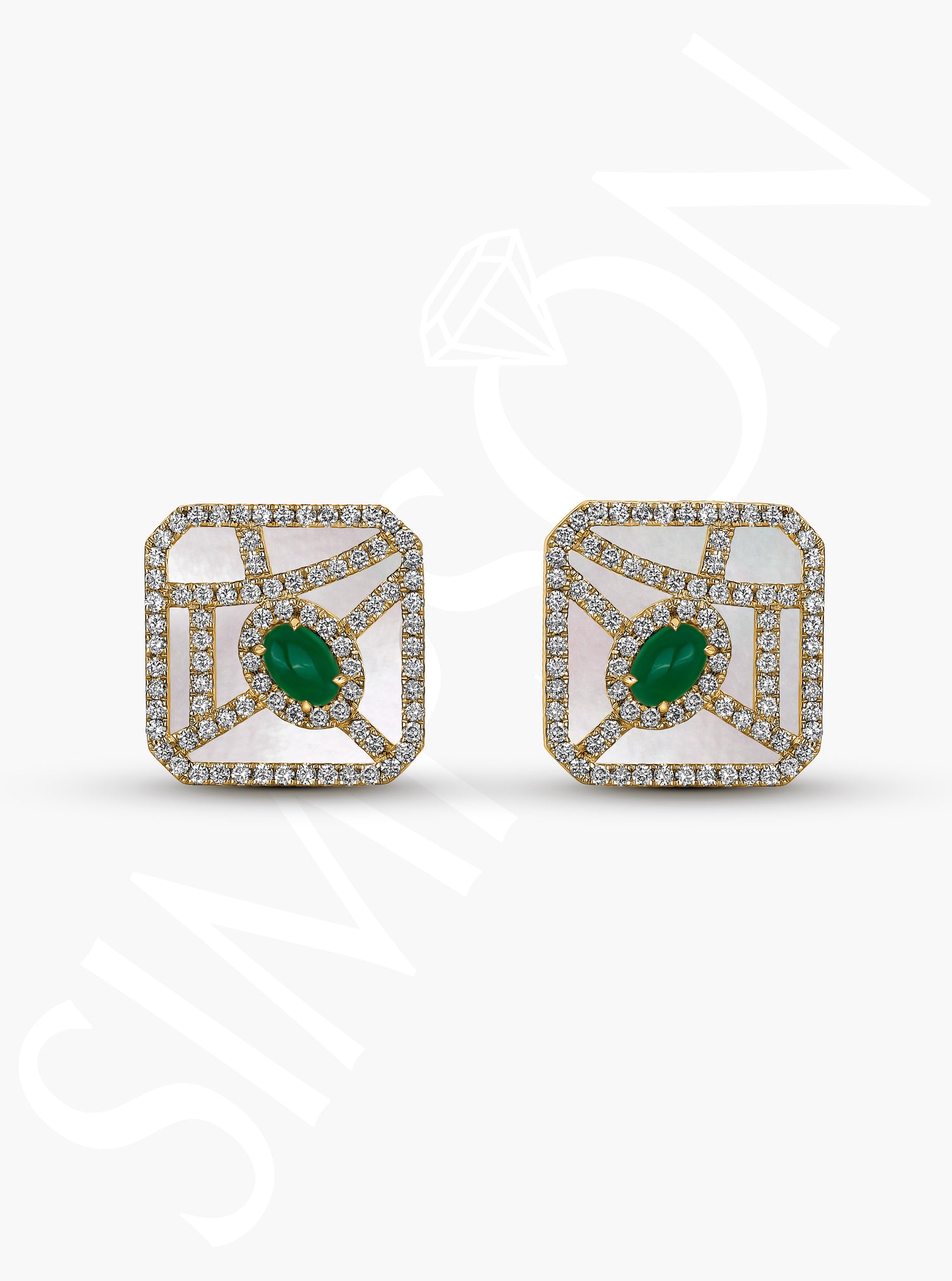 Emerald and Diamond Cufflinks