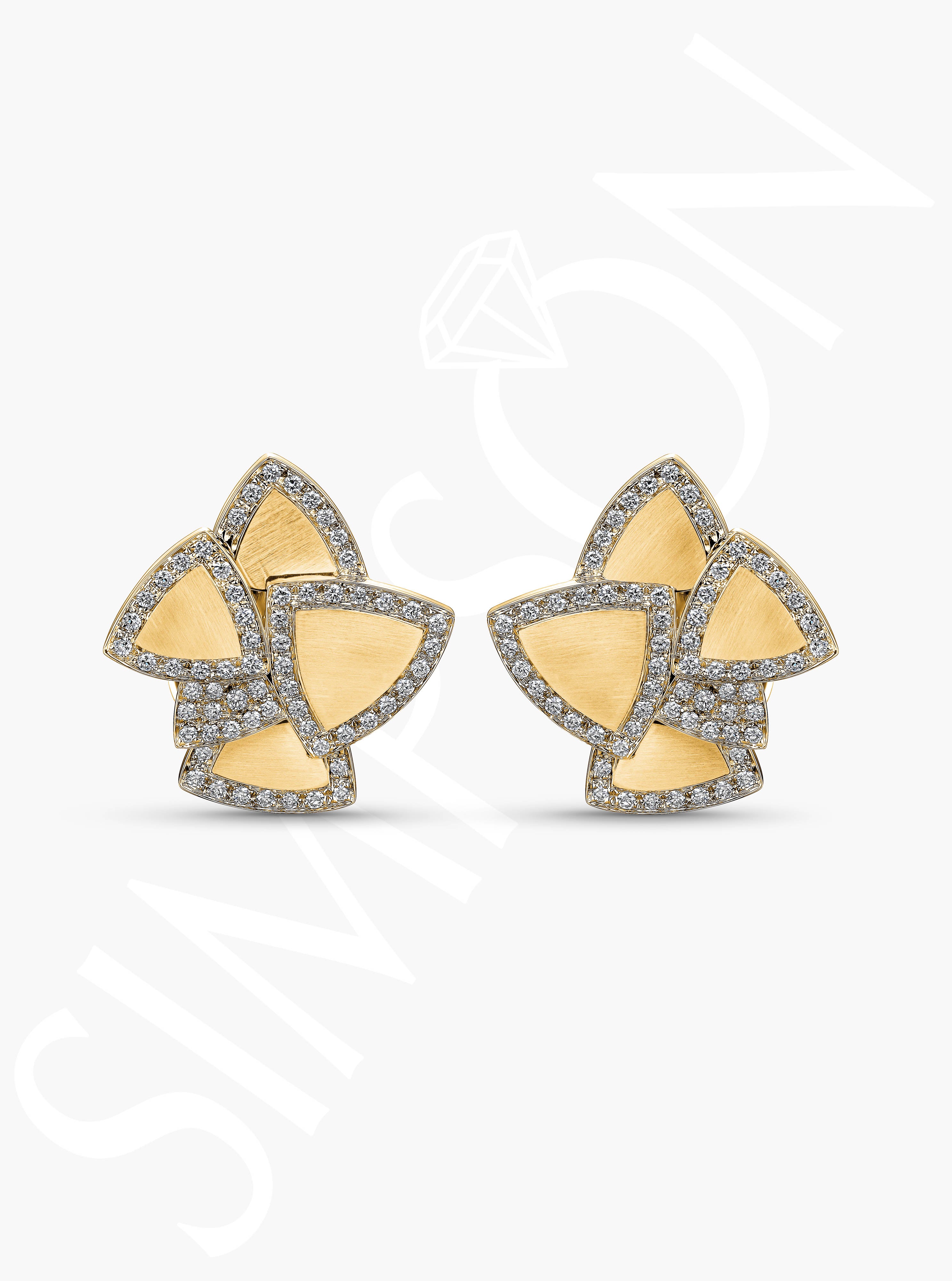 Geometric Pavé Diamond Cufflinks