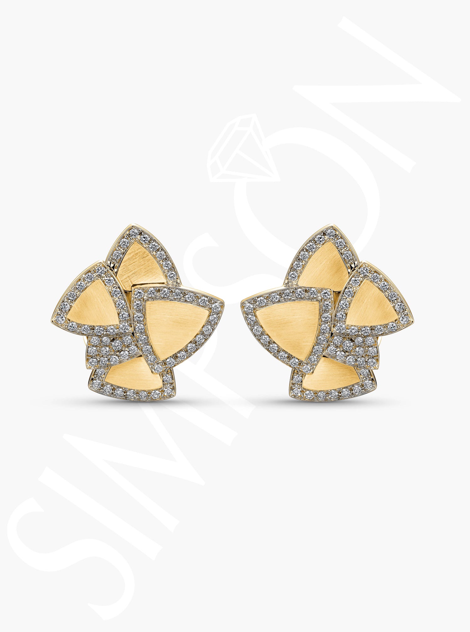 Geometric Pavé Diamond Cufflinks