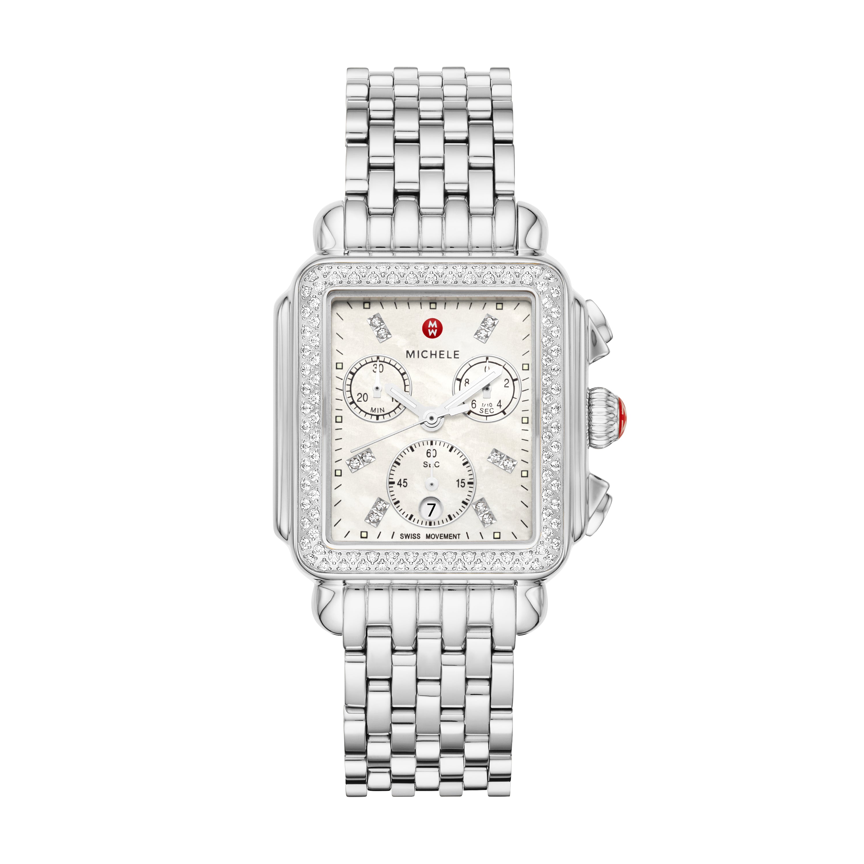 Deco Two-Tone 18k Gold Diamond Watch