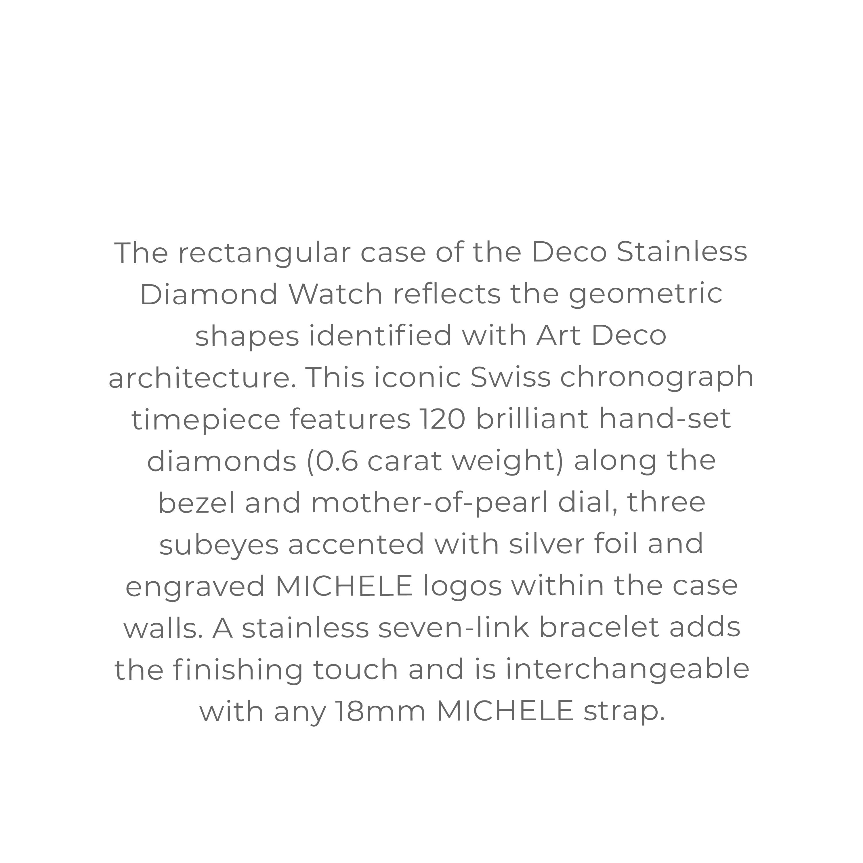 Deco Stainless Diamond Watch