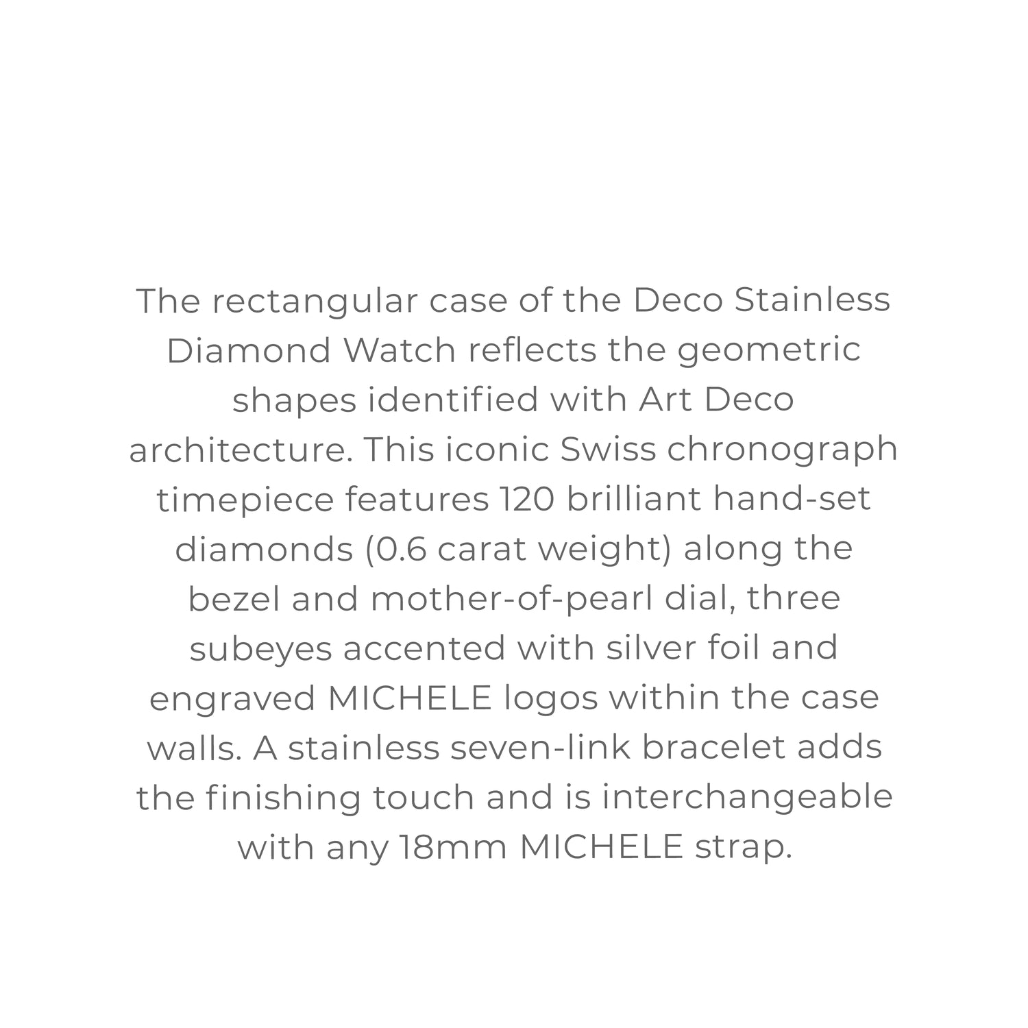 Deco Stainless Diamond Watch