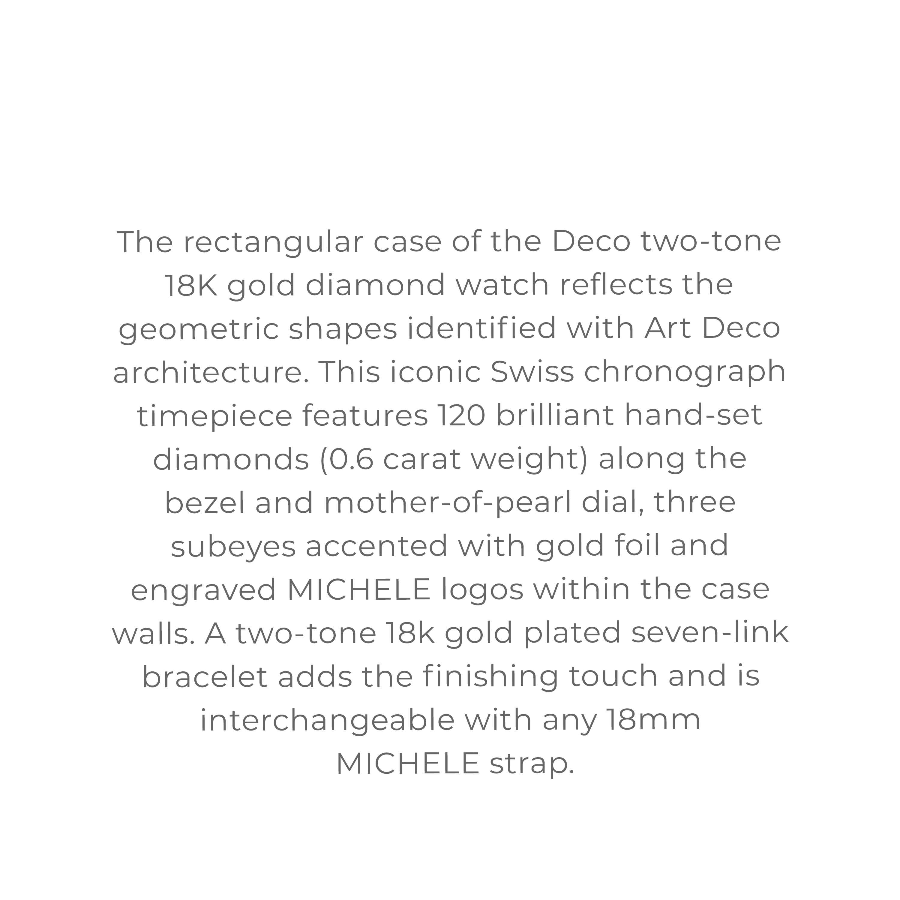 Deco Two-Tone 18k Gold Diamond Watch