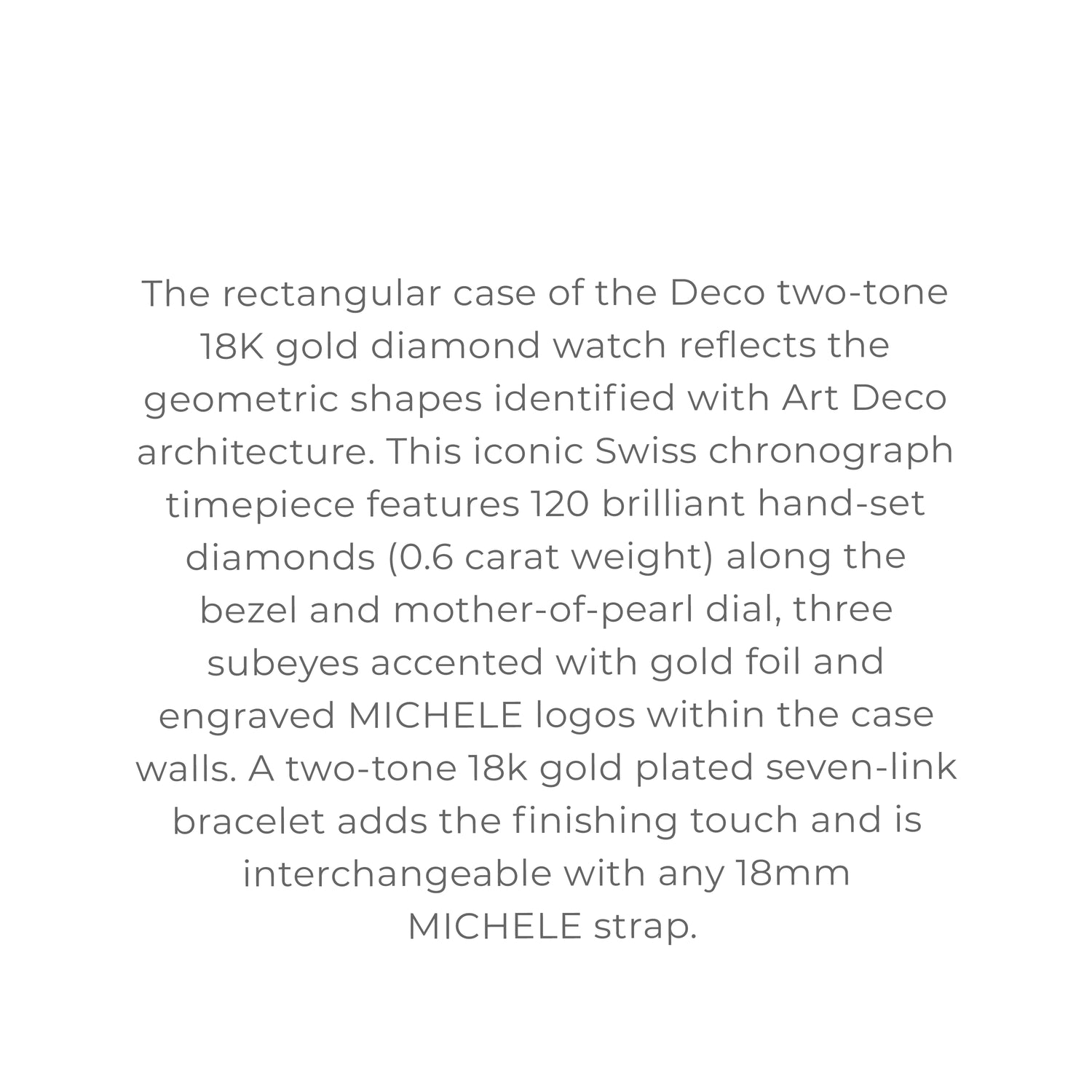 Deco Two-Tone 18k Gold Diamond Watch