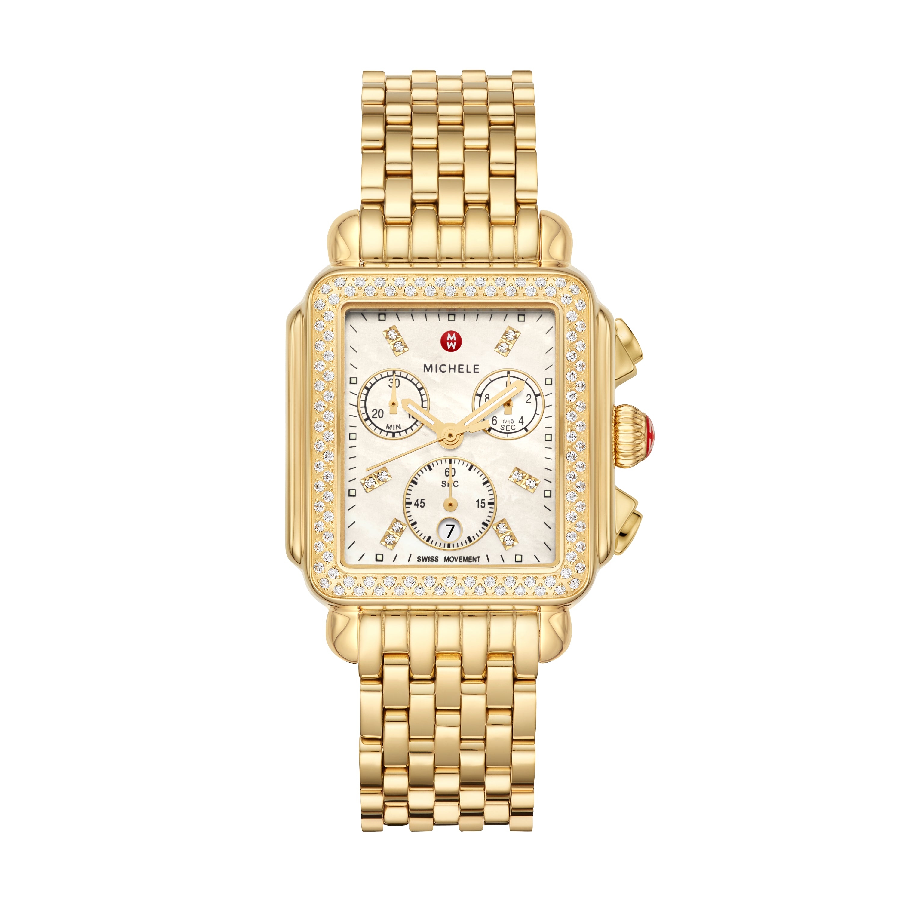 Deco 18k Gold Diamond Watch