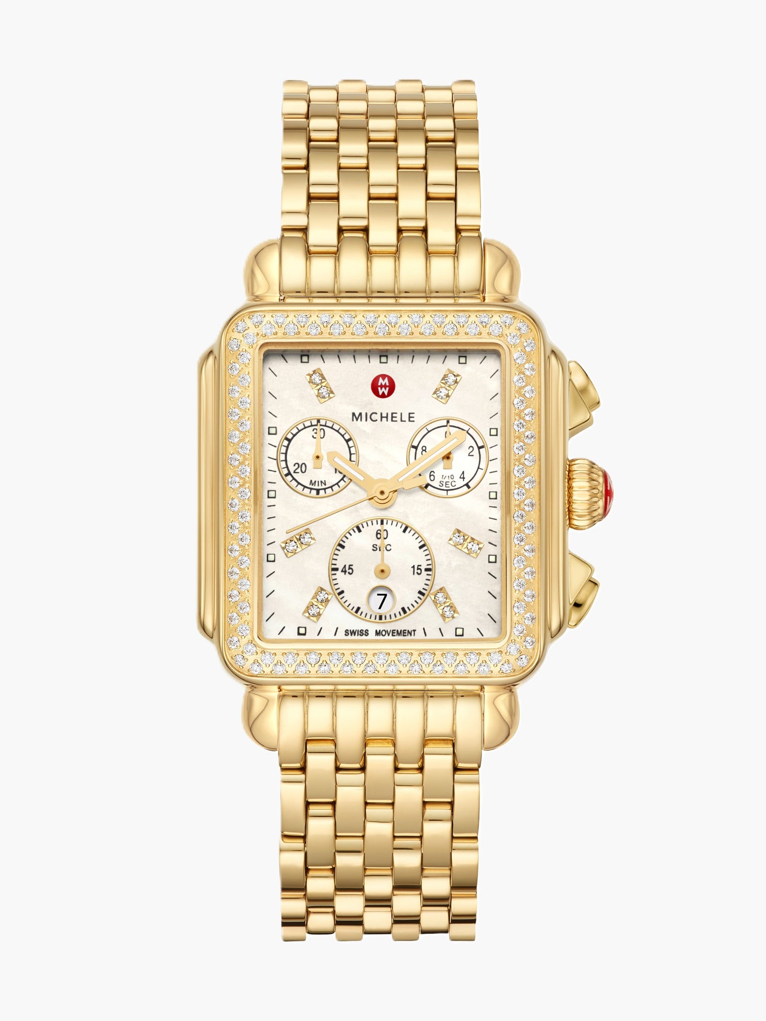 Deco 18k Gold Diamond Watch