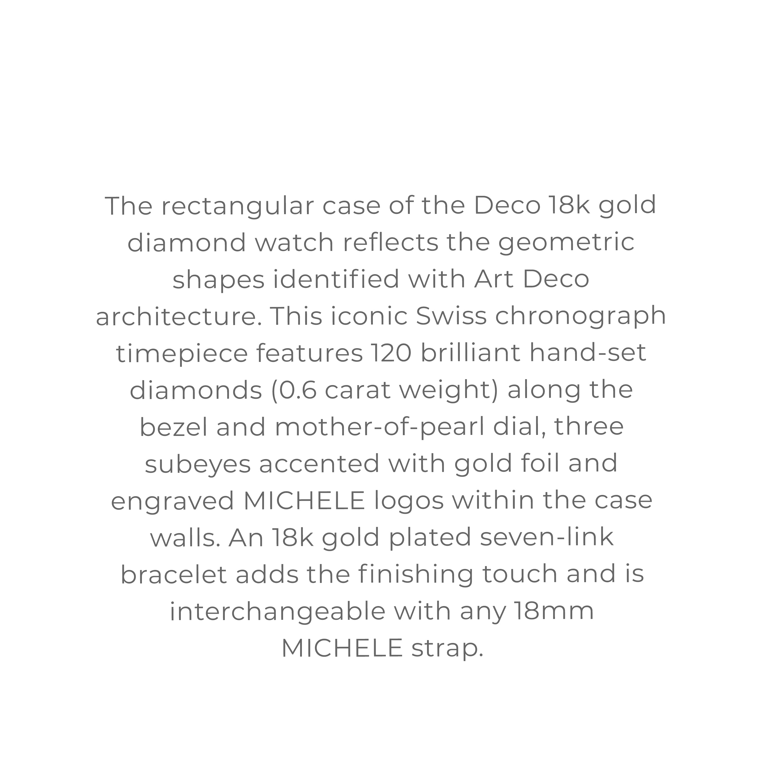 Deco 18k Gold Diamond Watch