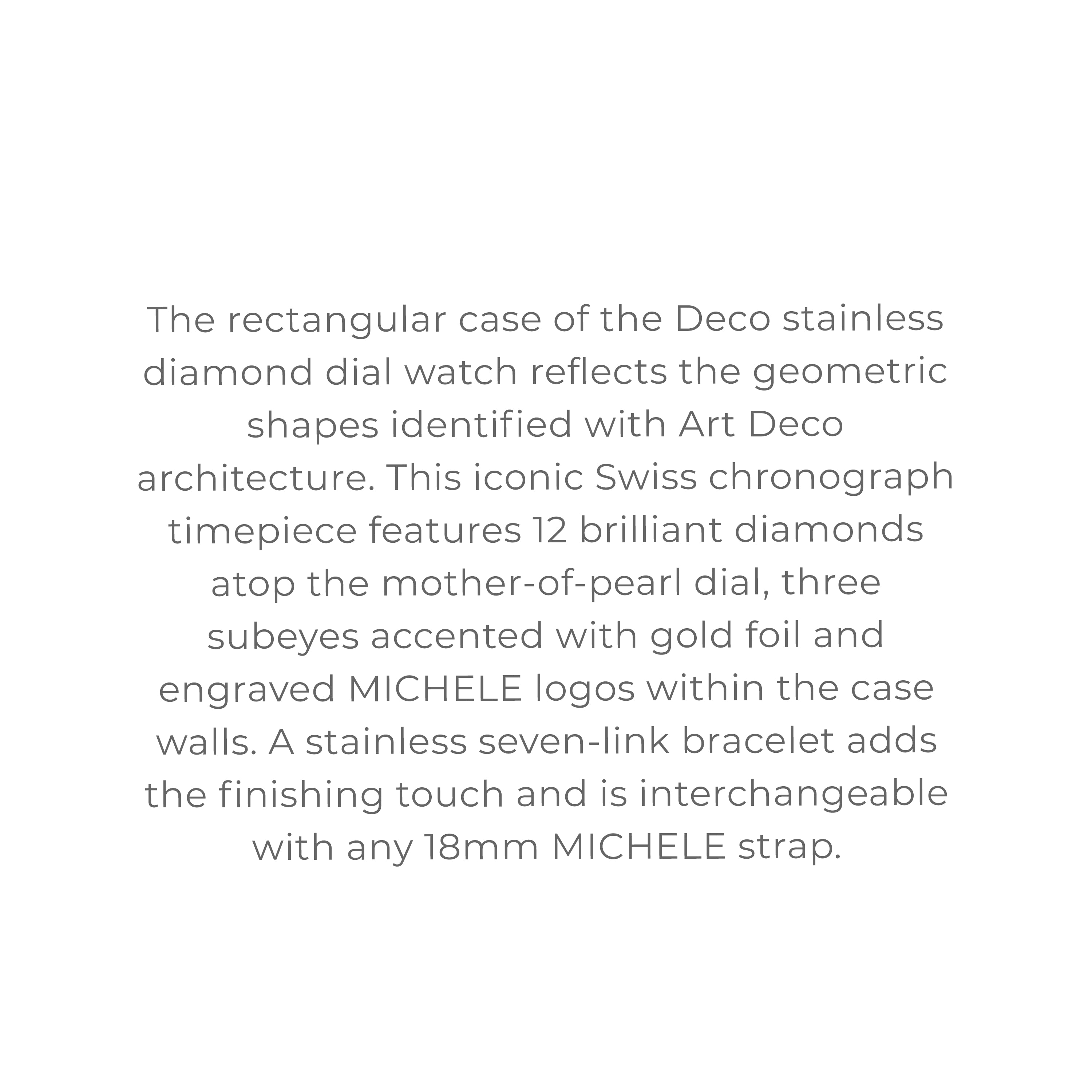 Deco Diamond Stainless Steel Watch