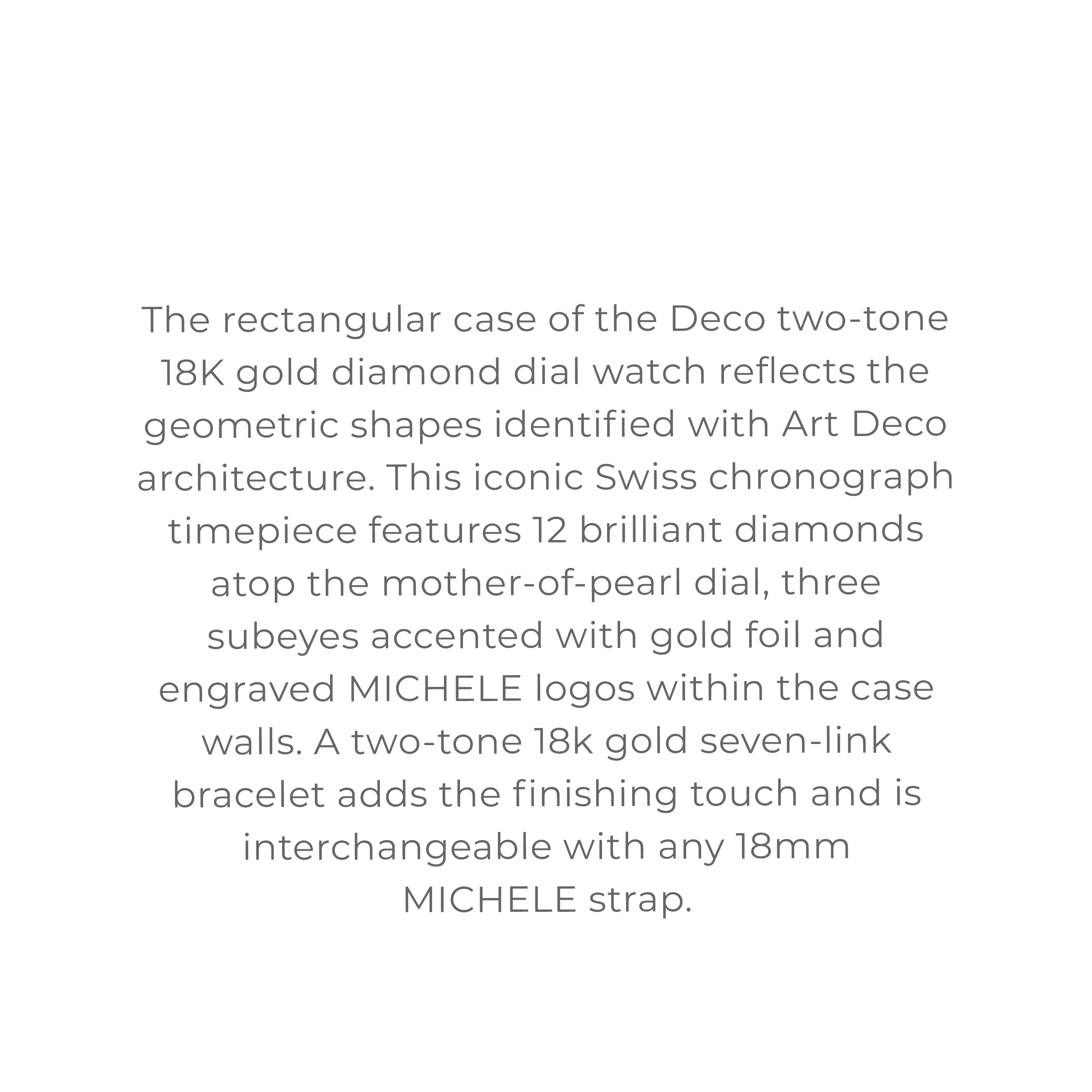 Deco Two-Tone 18K Gold Diamond Dial Watch