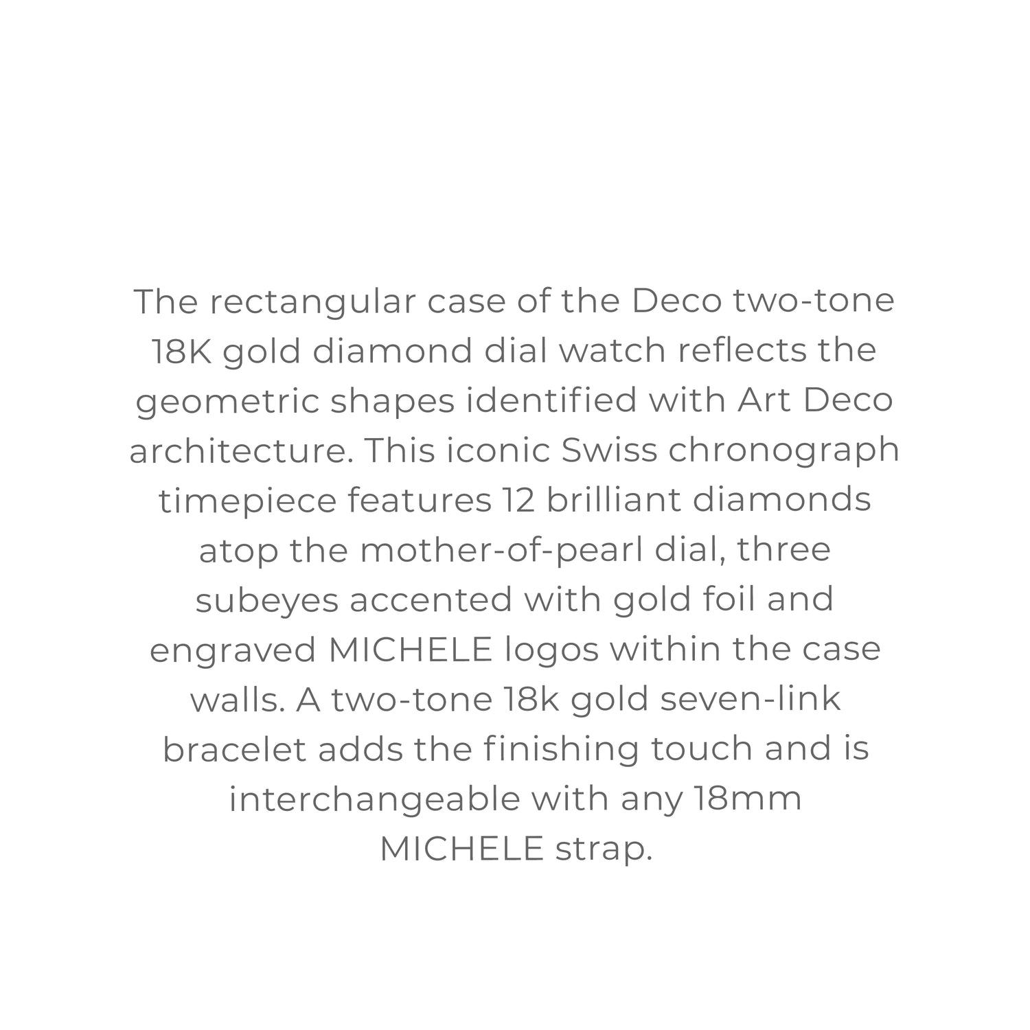 Deco Two-Tone 18K Gold Diamond Dial Watch