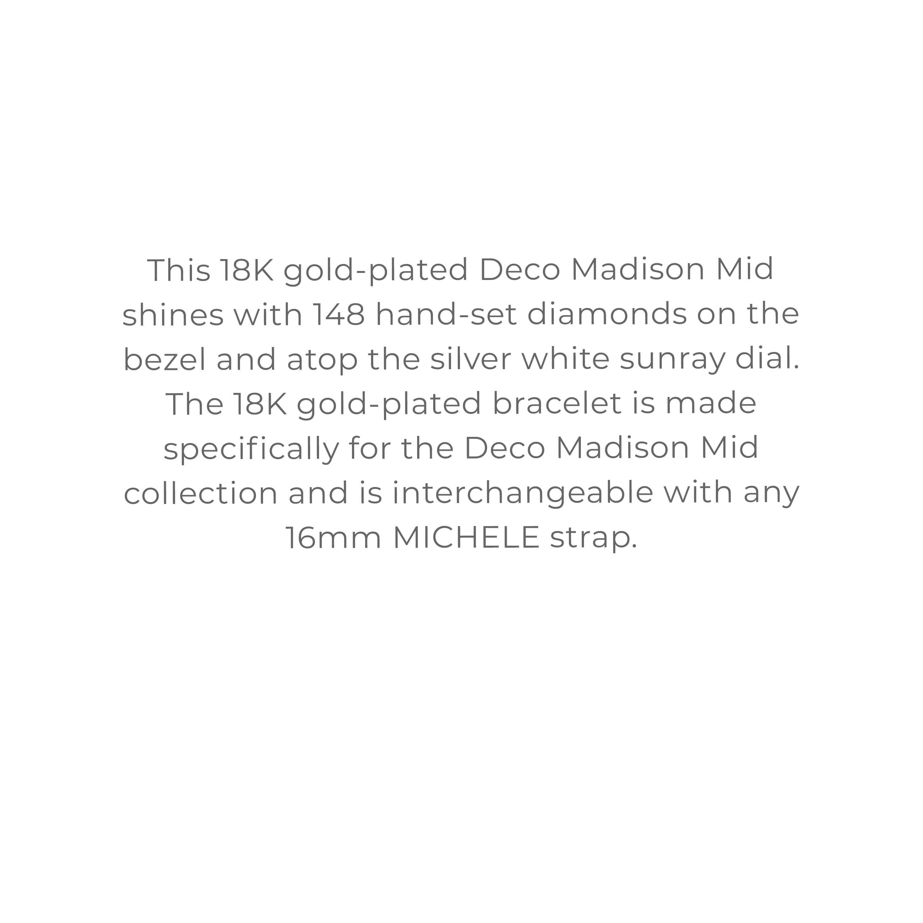 Deco Madison Mid 18K Gold Diamond Watch