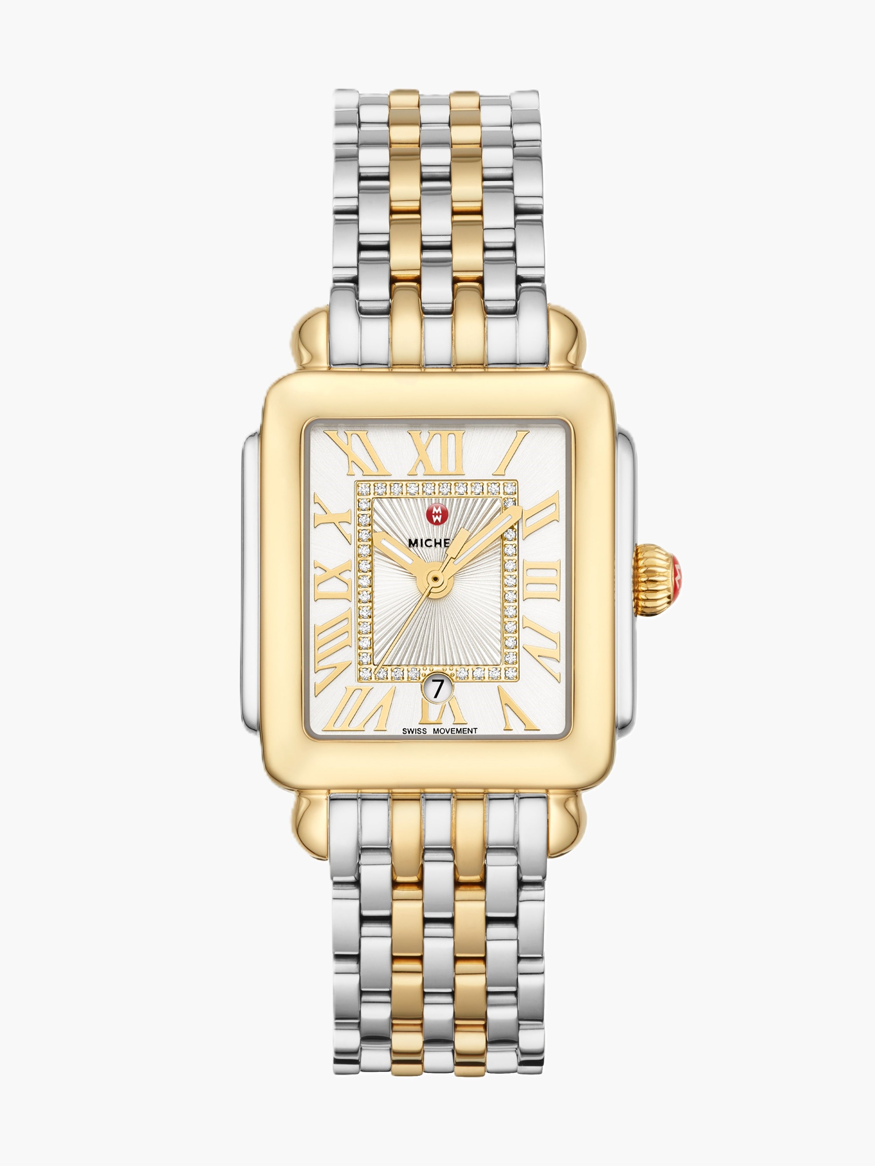 Deco Madison Mid Two-Tone 18K Gold Diamond Dial Watch