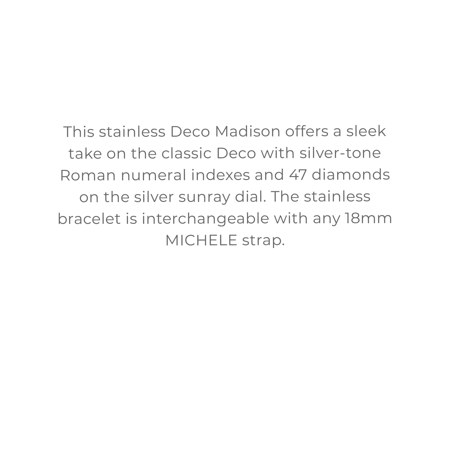 Deco Madison Stainless Diamond Dial Watch