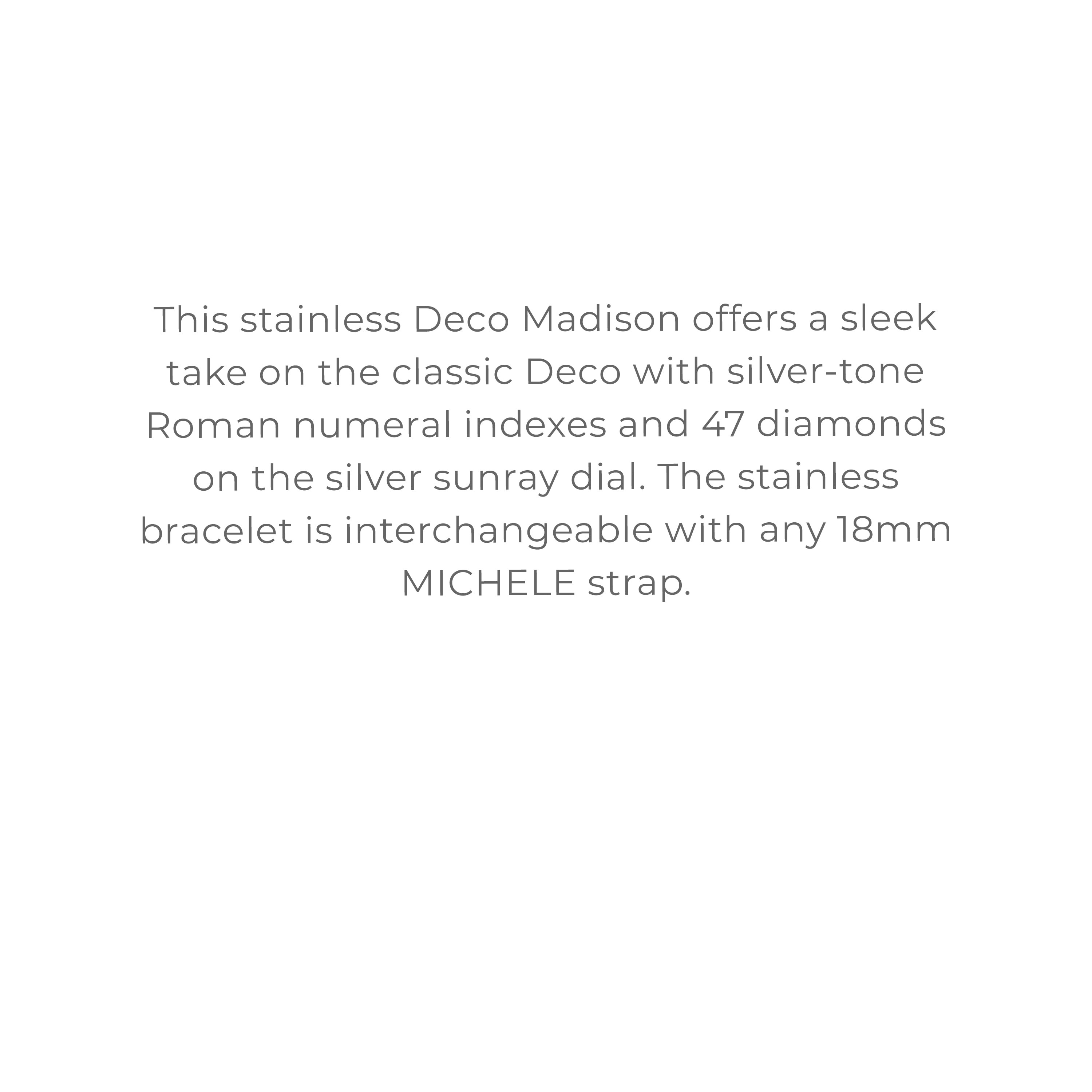 Deco Madison Stainless Diamond Dial Watch