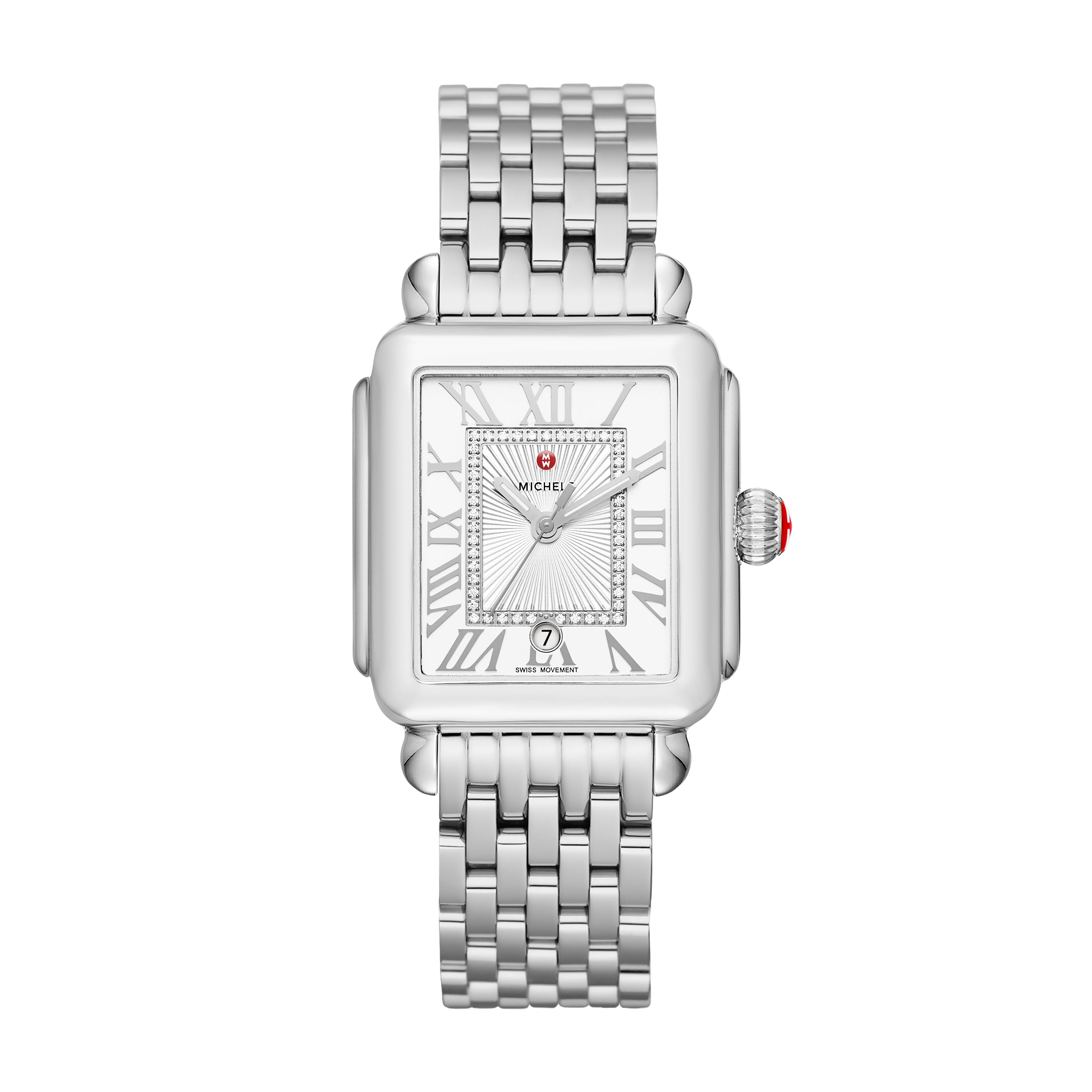 Deco Madison Stainless Diamond Dial Watch