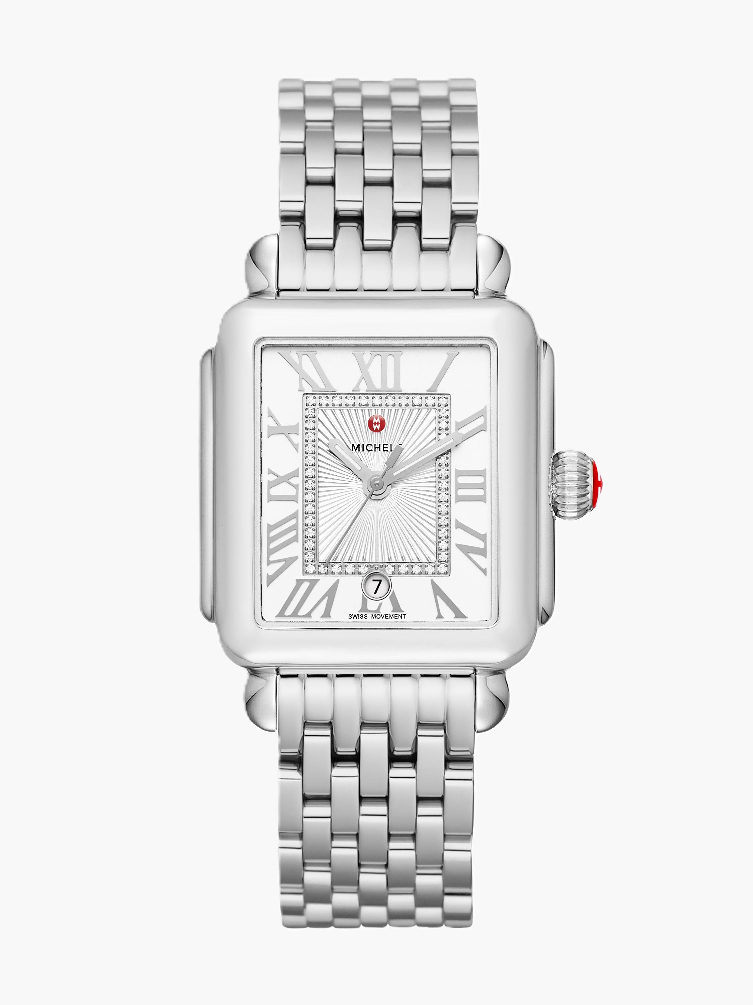 Deco Madison Stainless Diamond Dial Watch