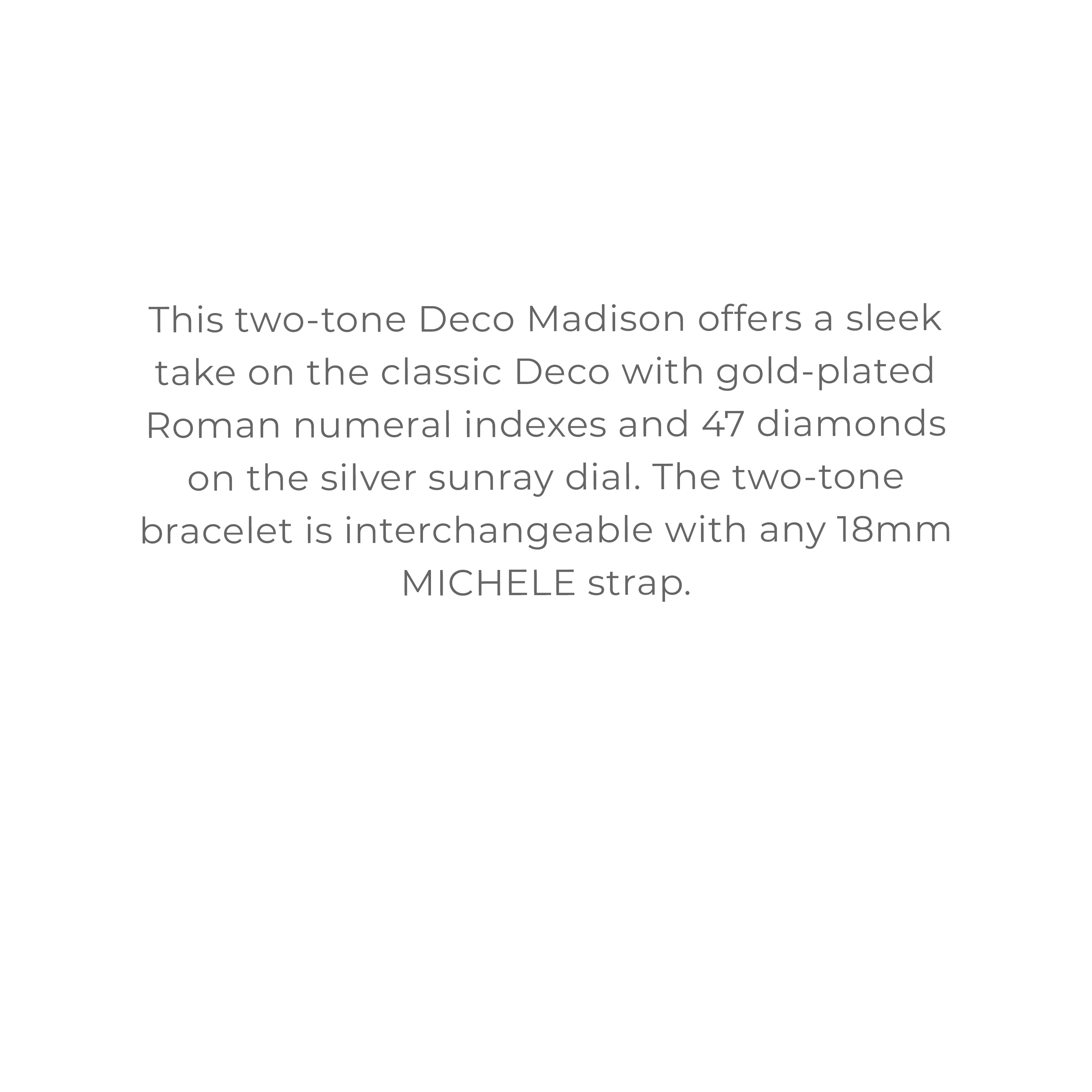 Deco Madison Two-Tone 18K Gold Diamond Dial Watch