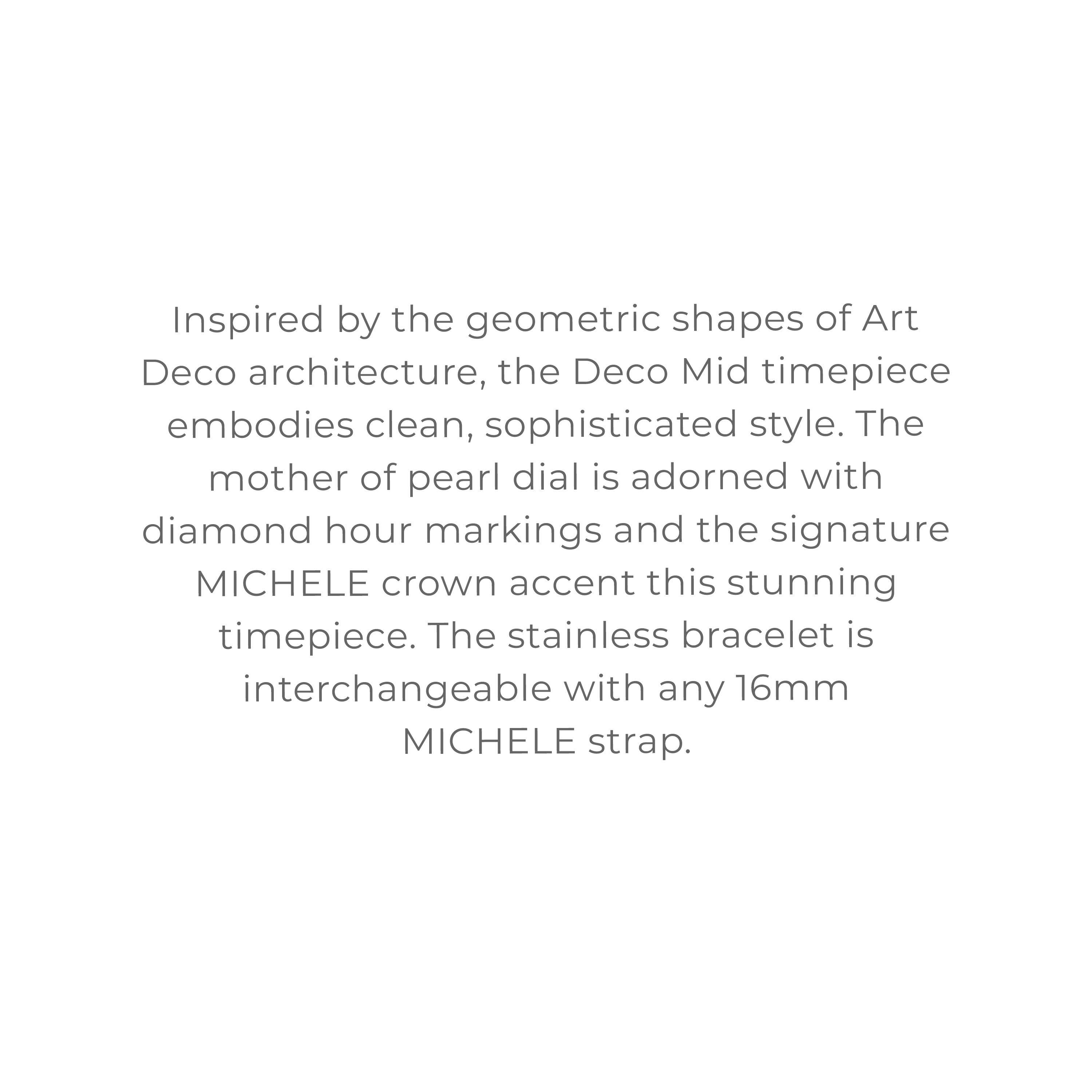 Deco Mid Stainless Diamond Dial Watch