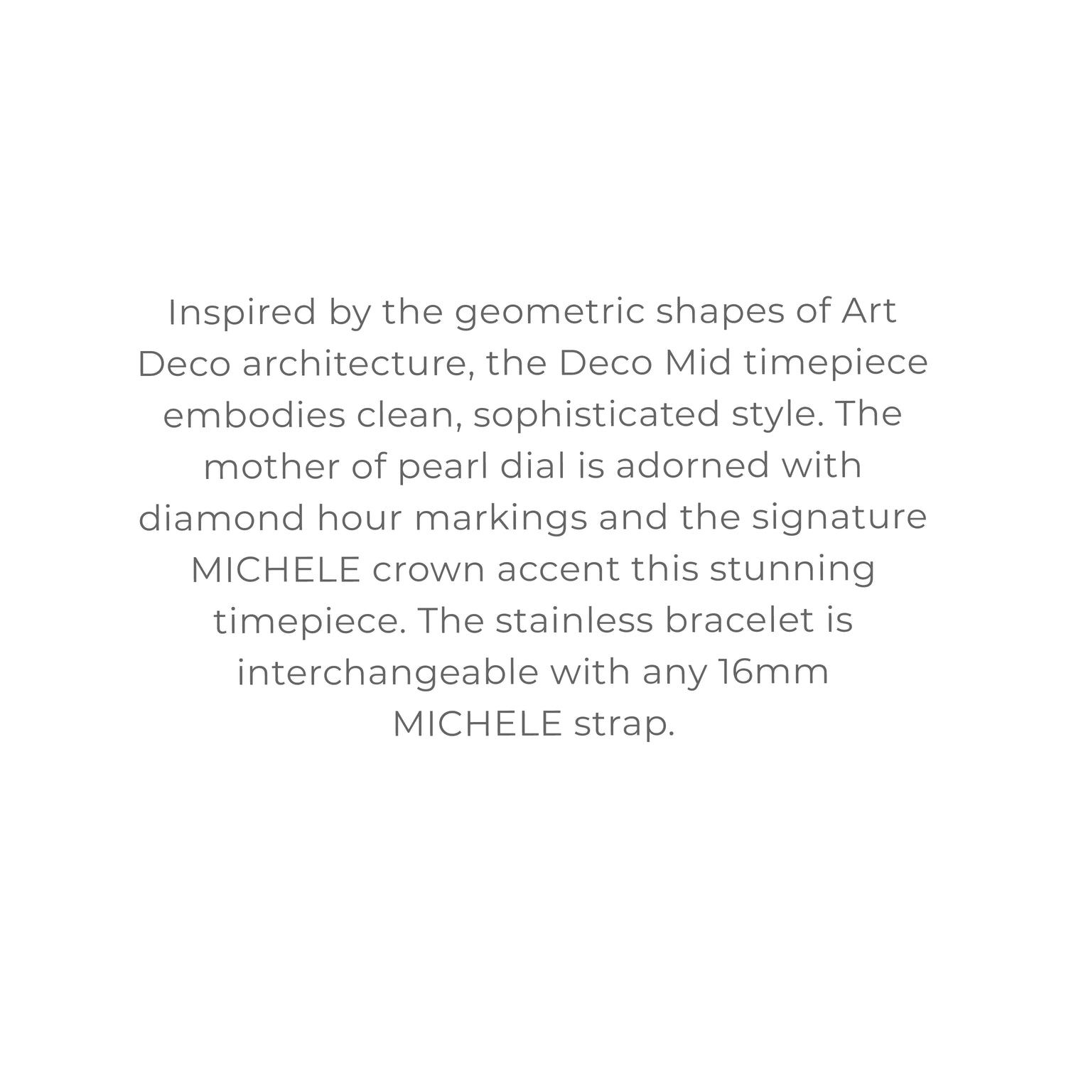 Deco Mid Stainless Diamond Dial Watch