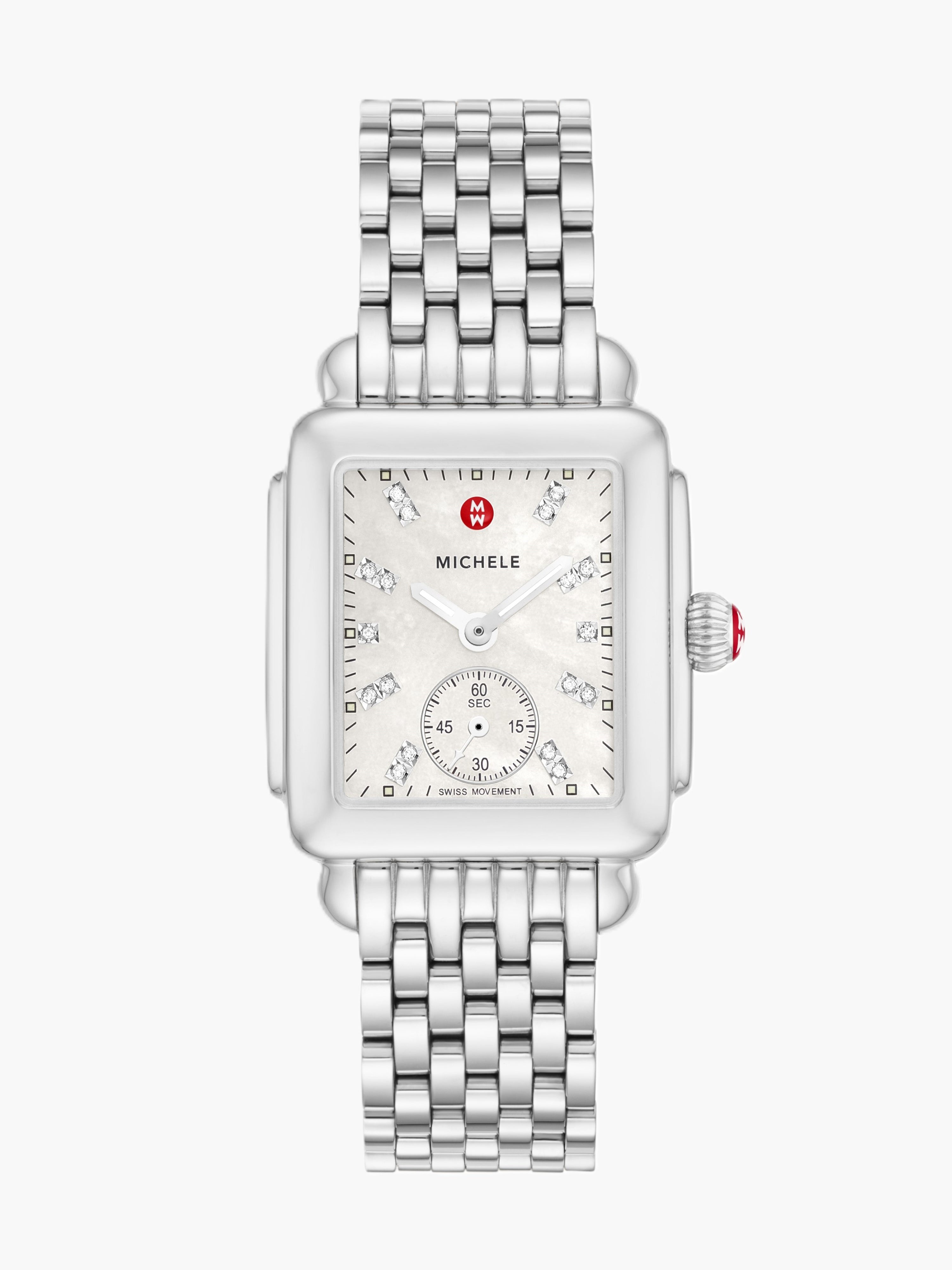 Deco Mid Stainless Diamond Dial Watch