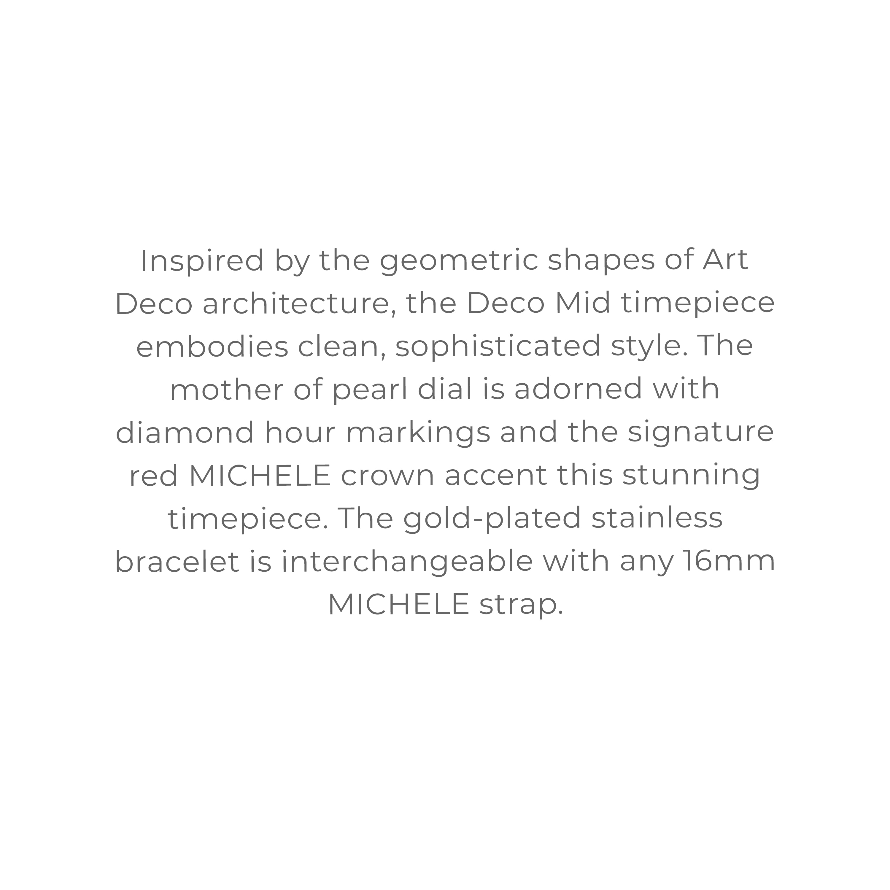 Deco Mid 18K Gold Diamond Dial Watch