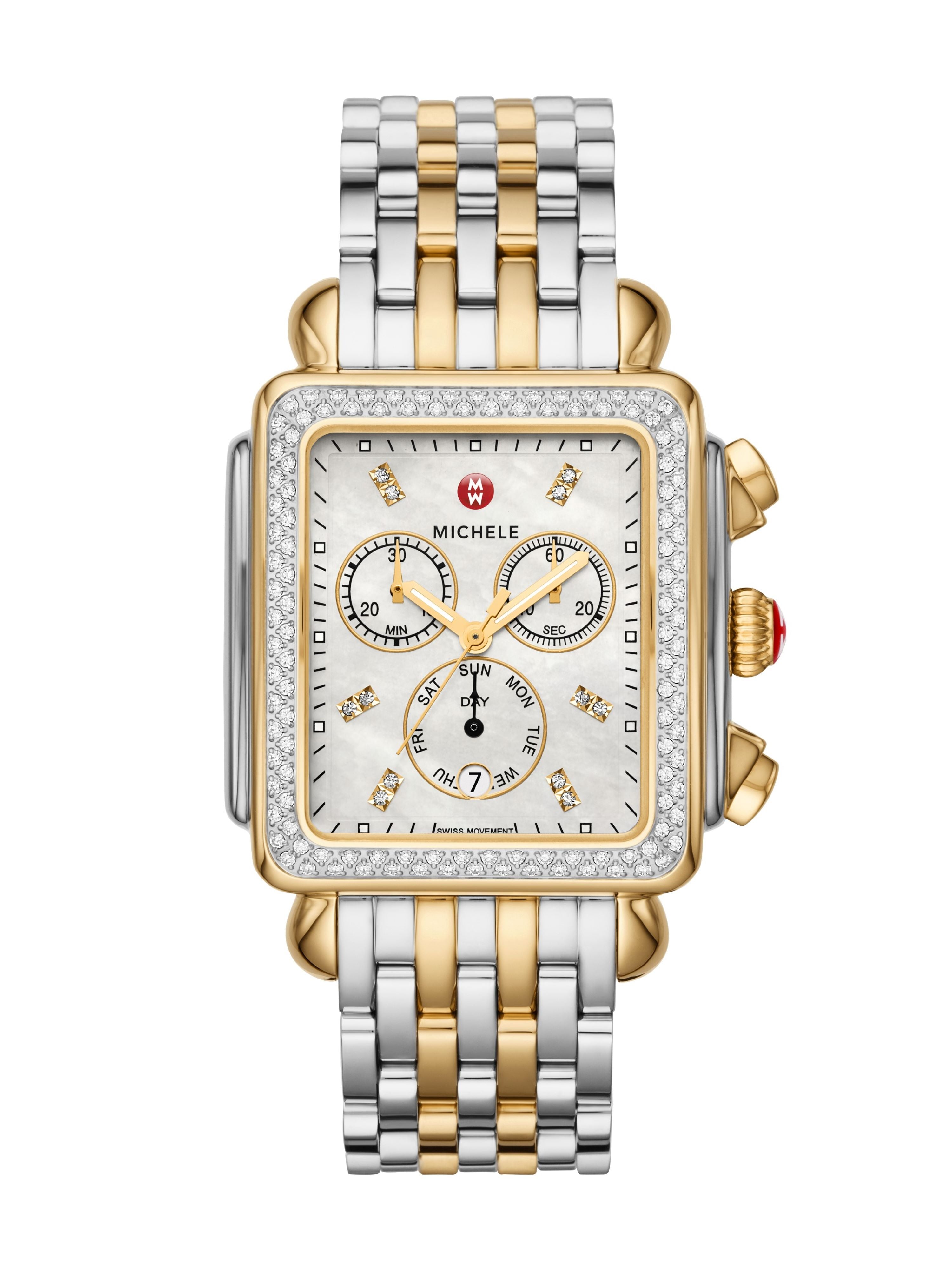 Special-Edition Deco XL Two-Tone 18K Gold Diamond Dial watch