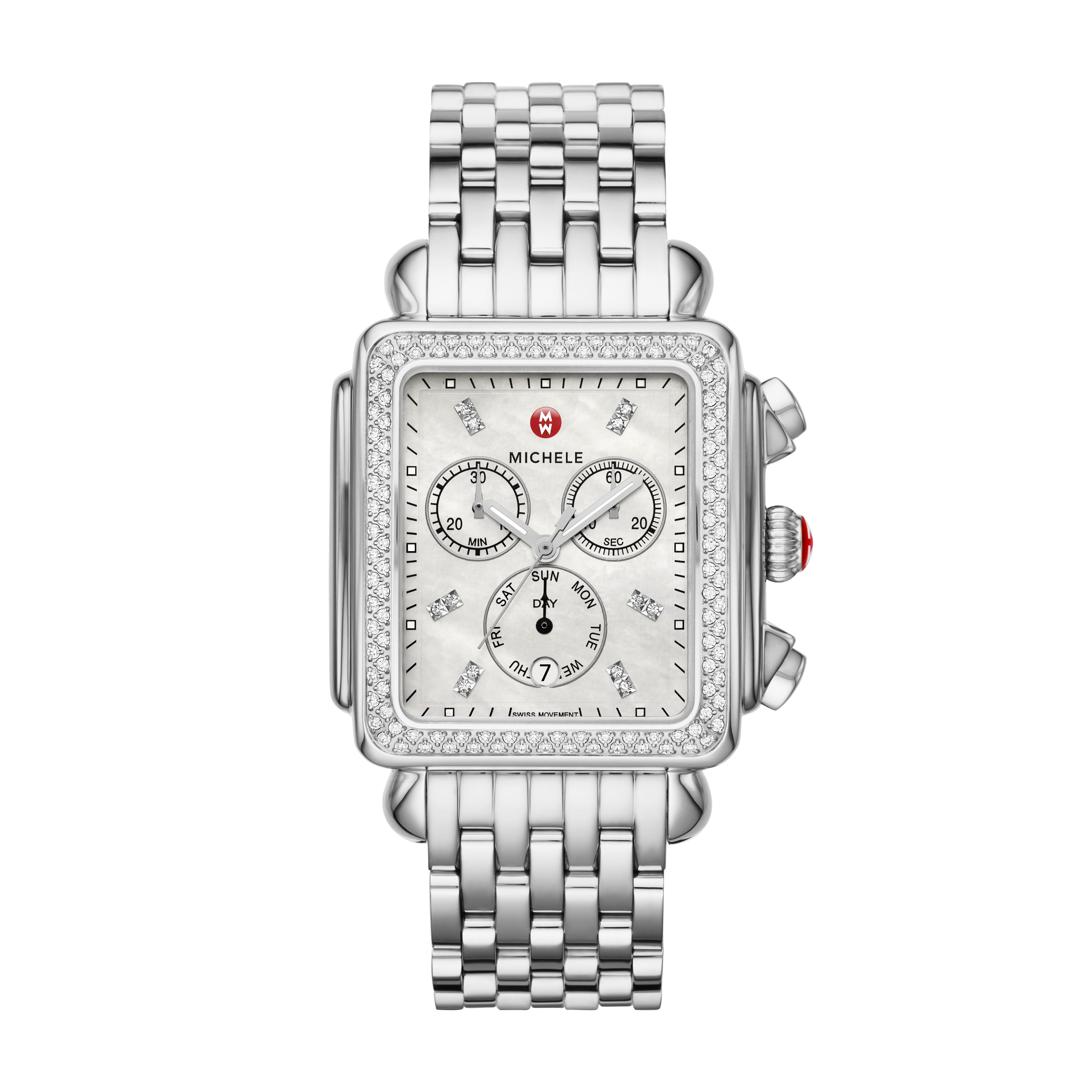 Deco XL Stainless-Steel Diamond Watch