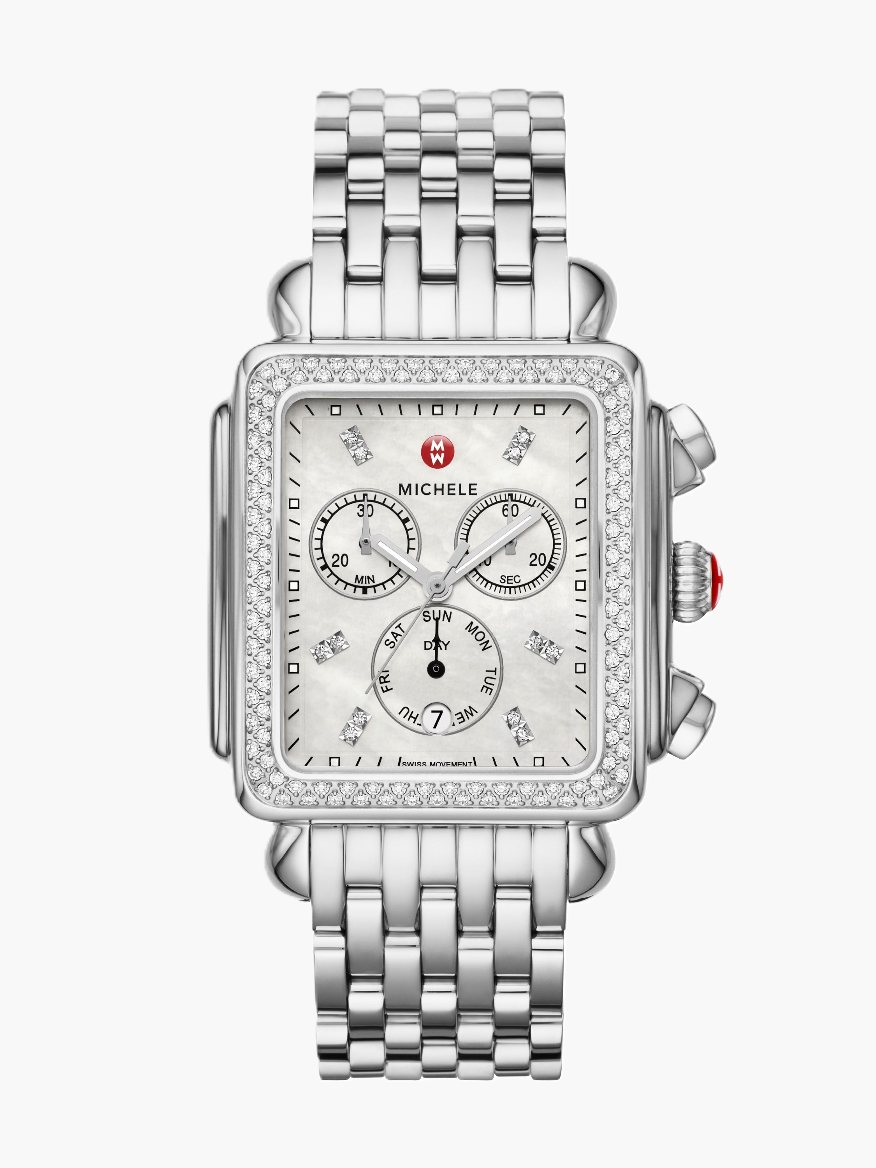 Deco XL Stainless-Steel Diamond Watch