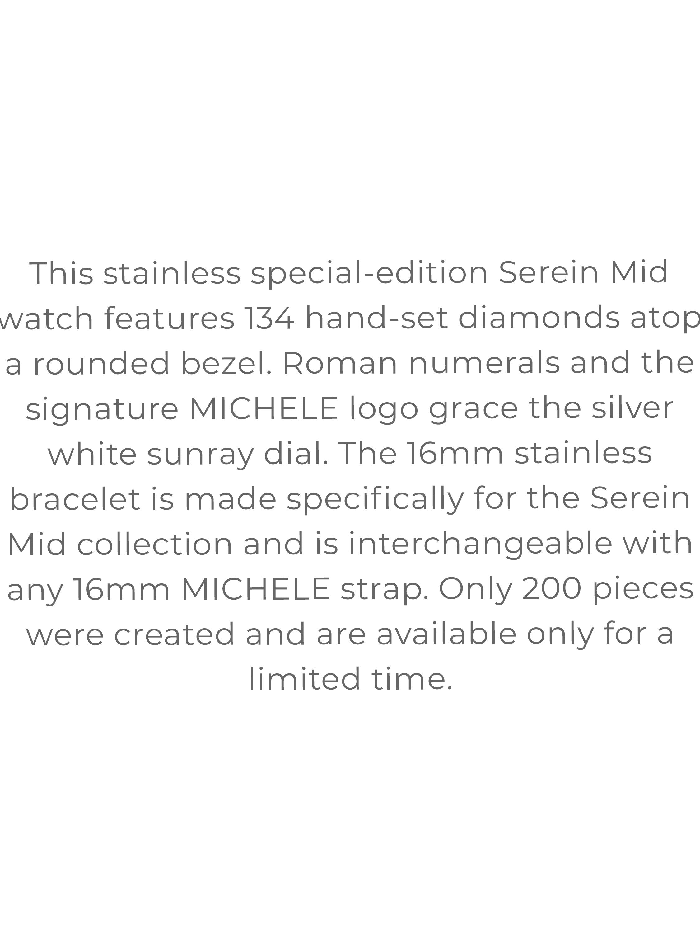 Serein Mid Stainless Steel Diamond Watch