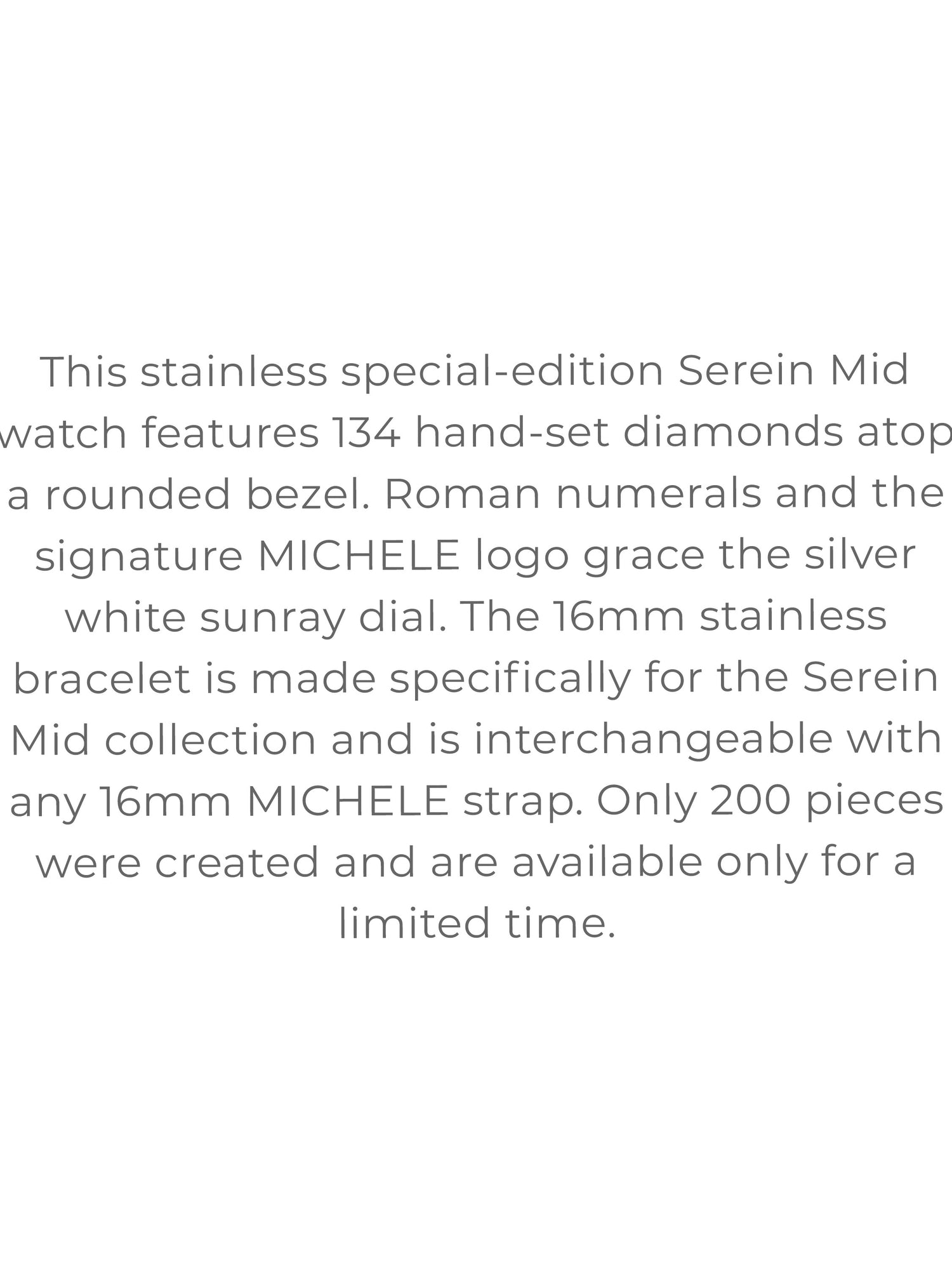 Serein Mid Stainless Steel Diamond Watch