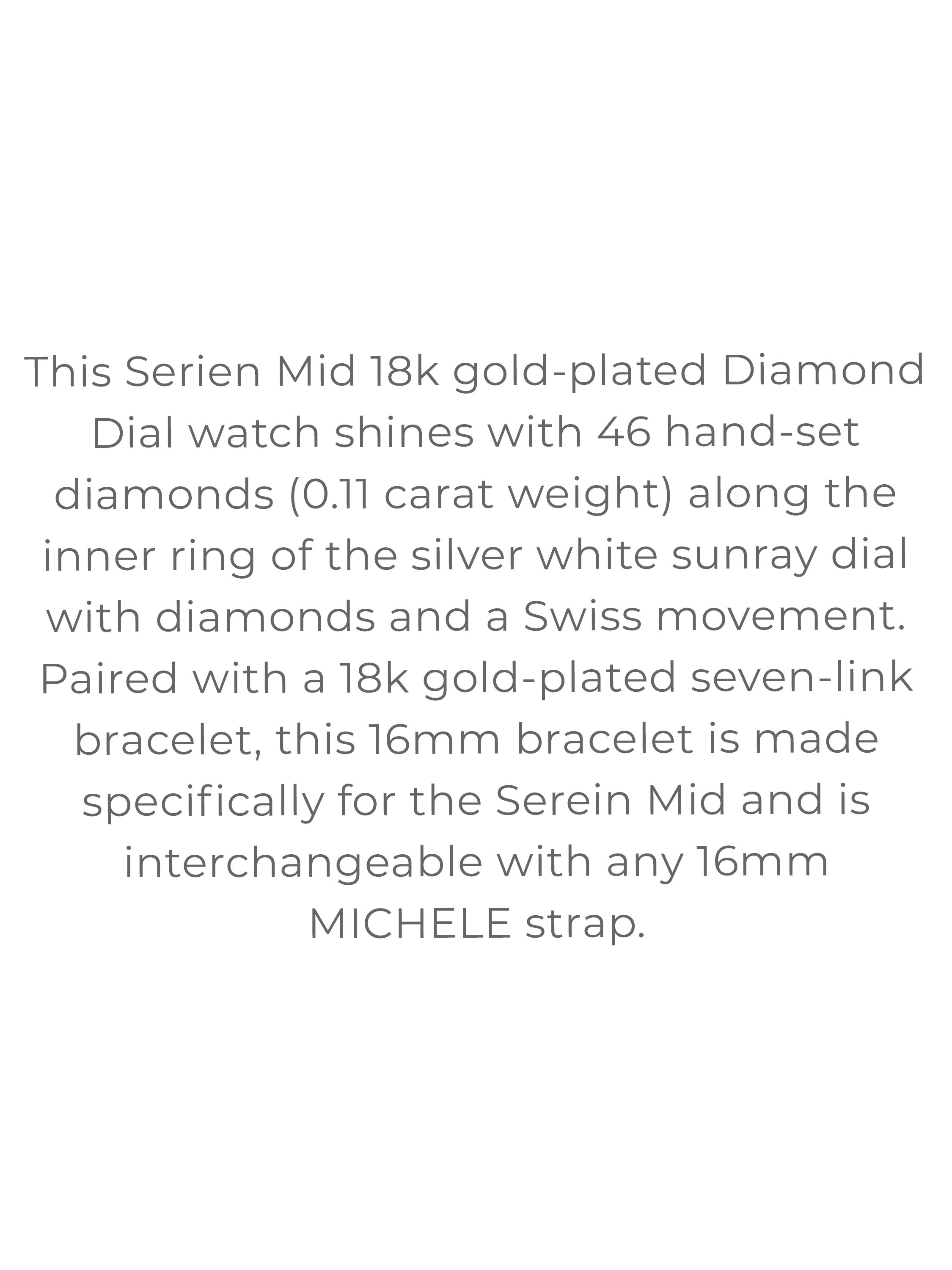 Serein Mid 18k Gold-Plated Diamond Dial Watch