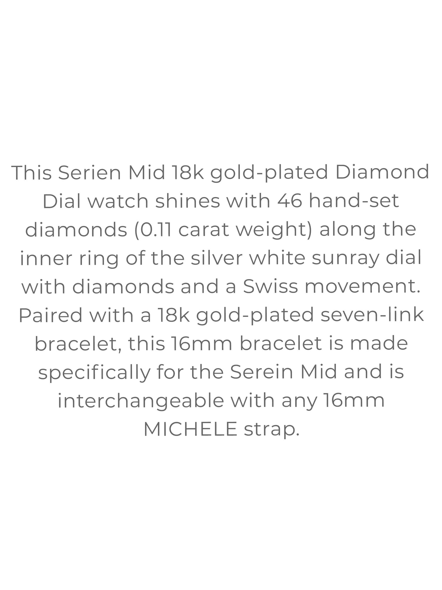 Serein Mid 18k Gold-Plated Diamond Dial Watch