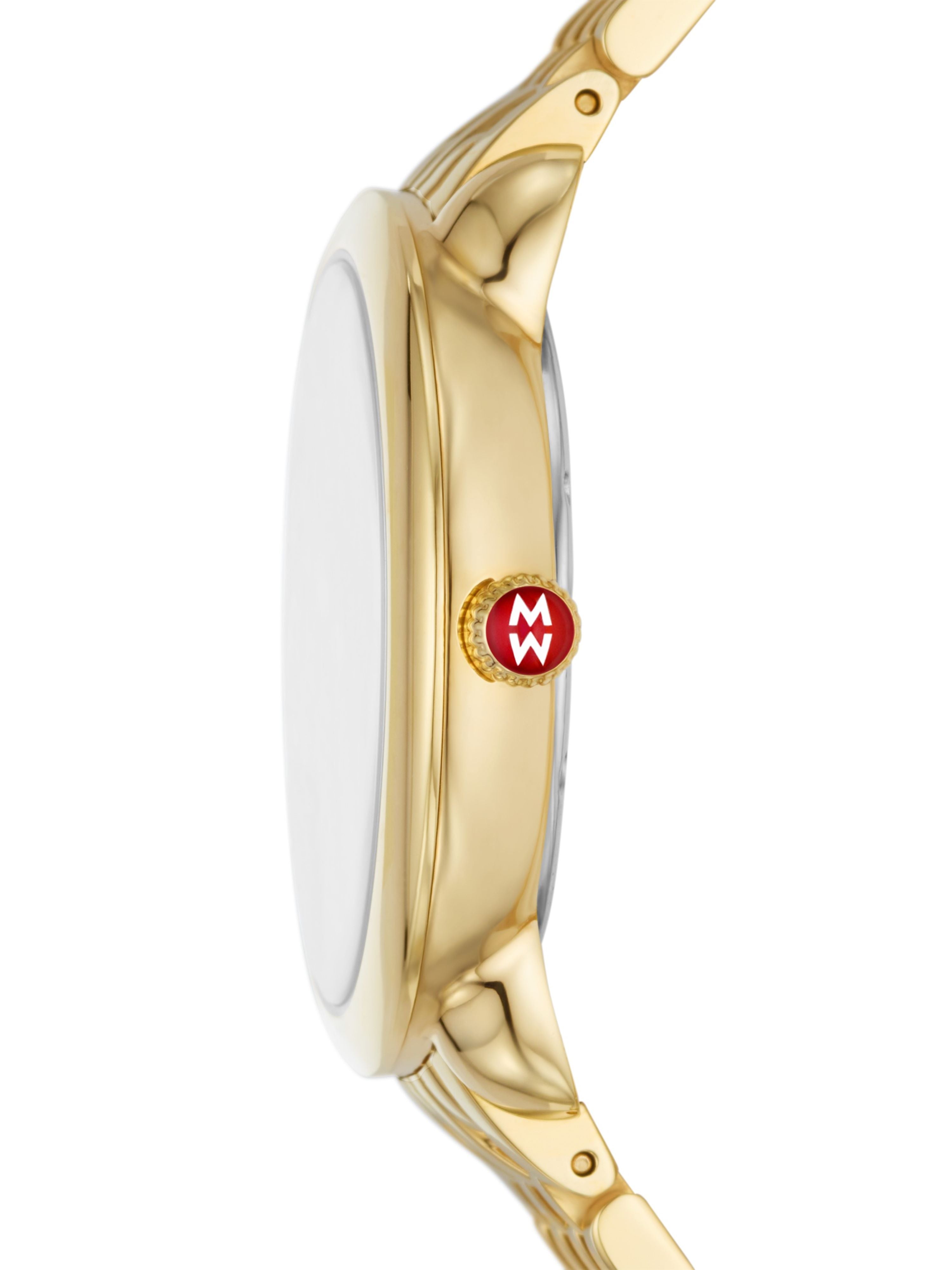 Serein Mid 18k Gold-Plated Diamond Dial Watch