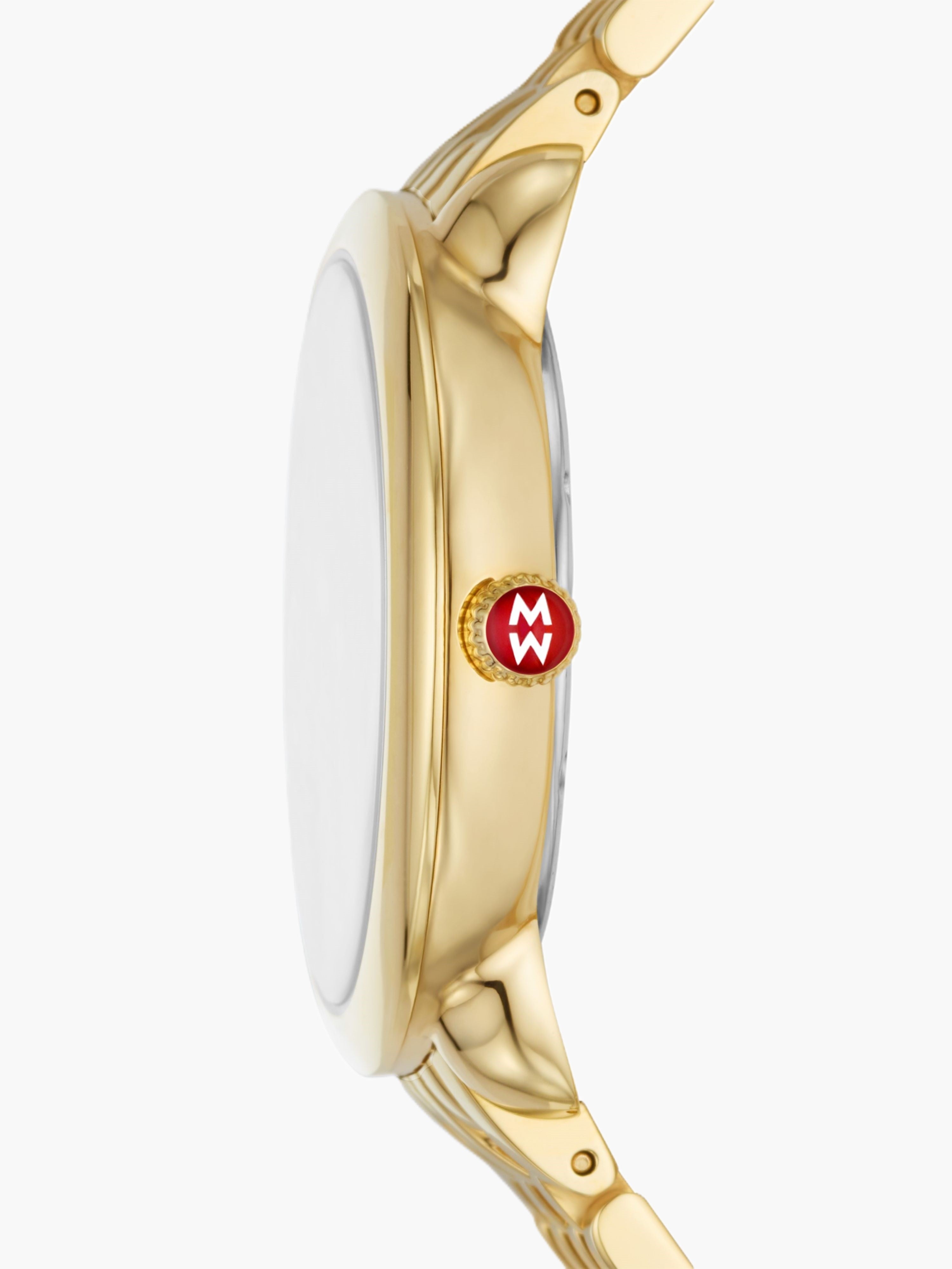 Serein Mid 18k Gold-Plated Diamond Dial Watch