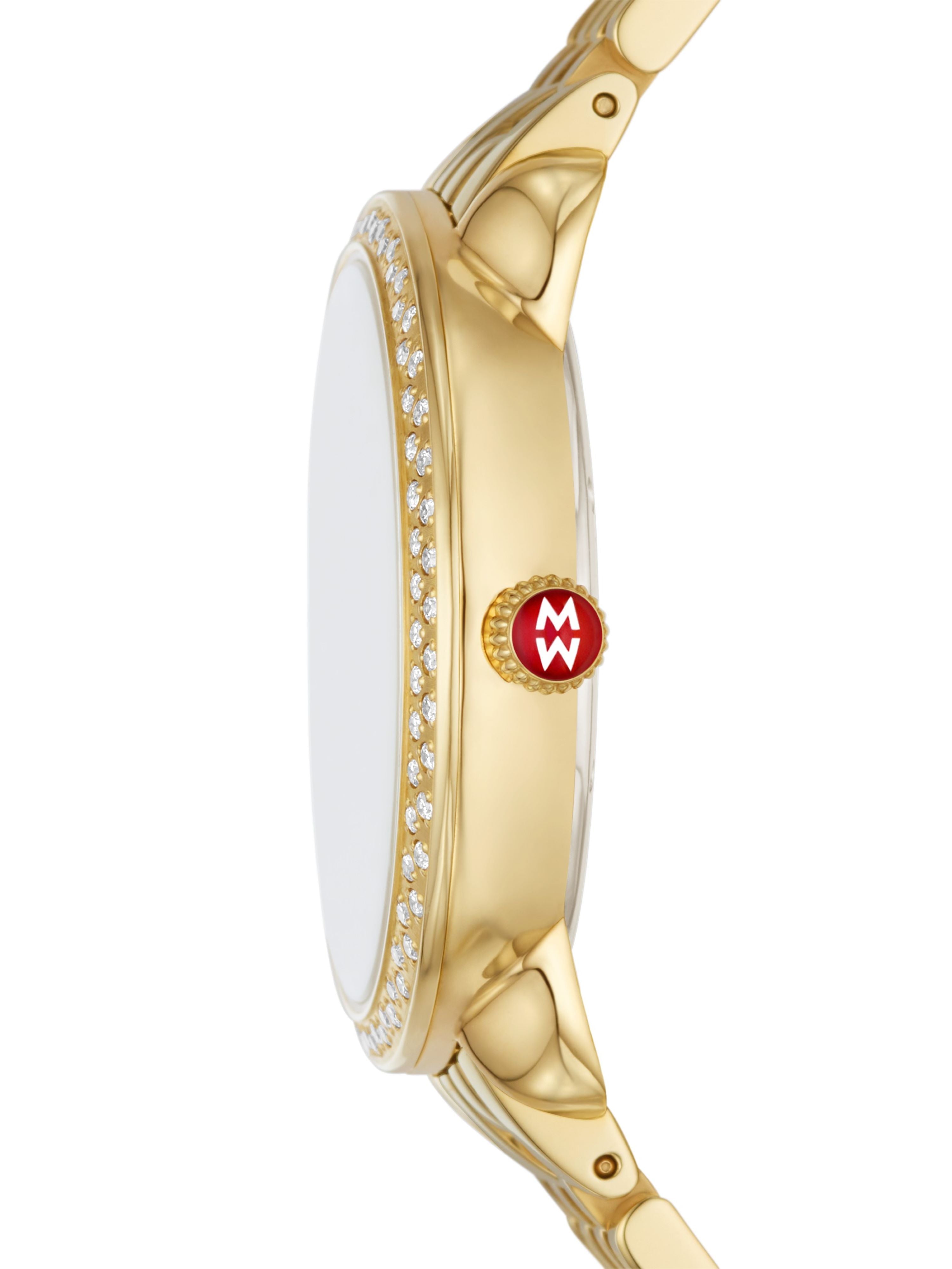 Serein Mid 18k Gold-Plated Diamond Watch