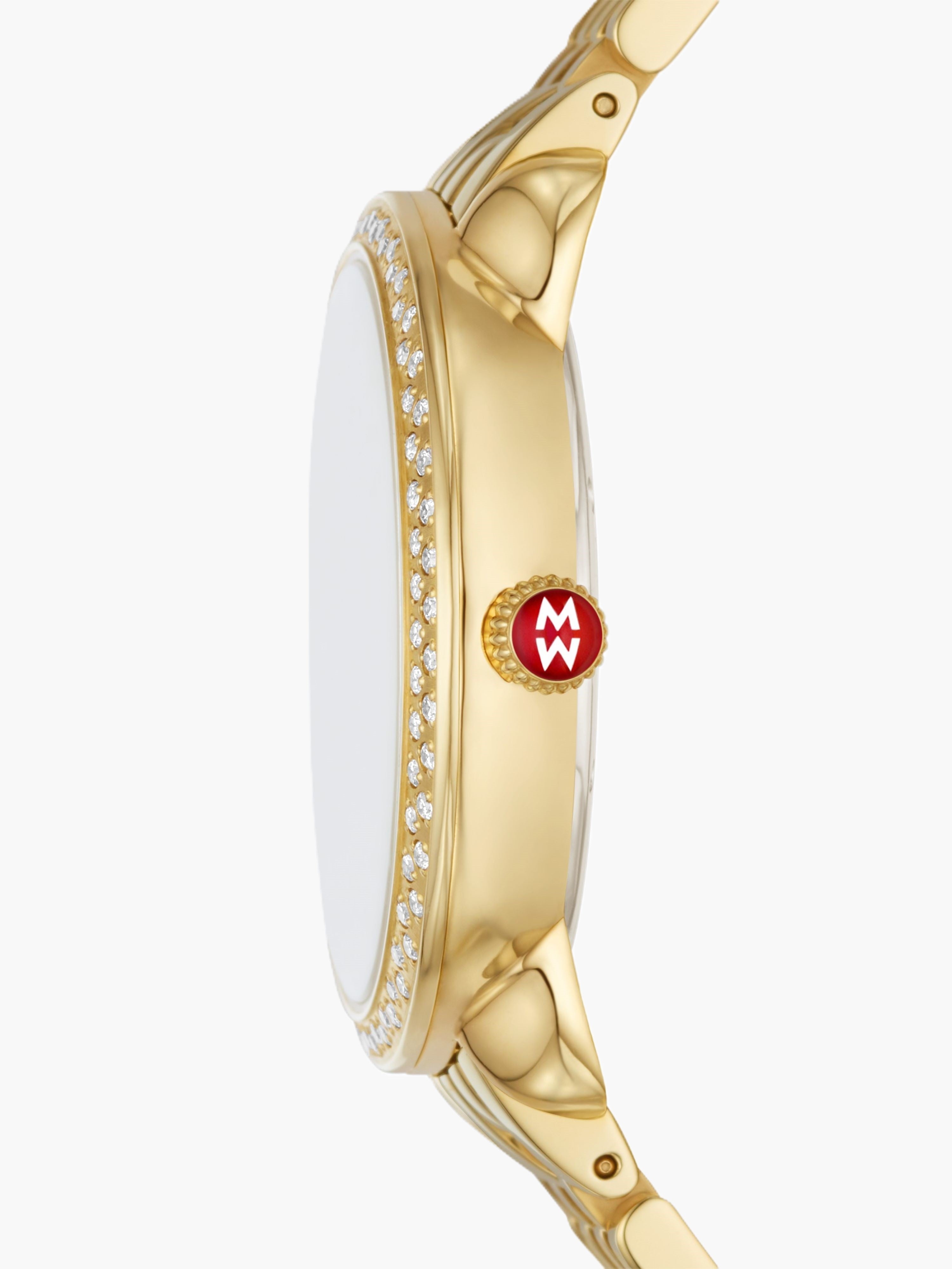 Serein Mid 18k Gold-Plated Diamond Watch