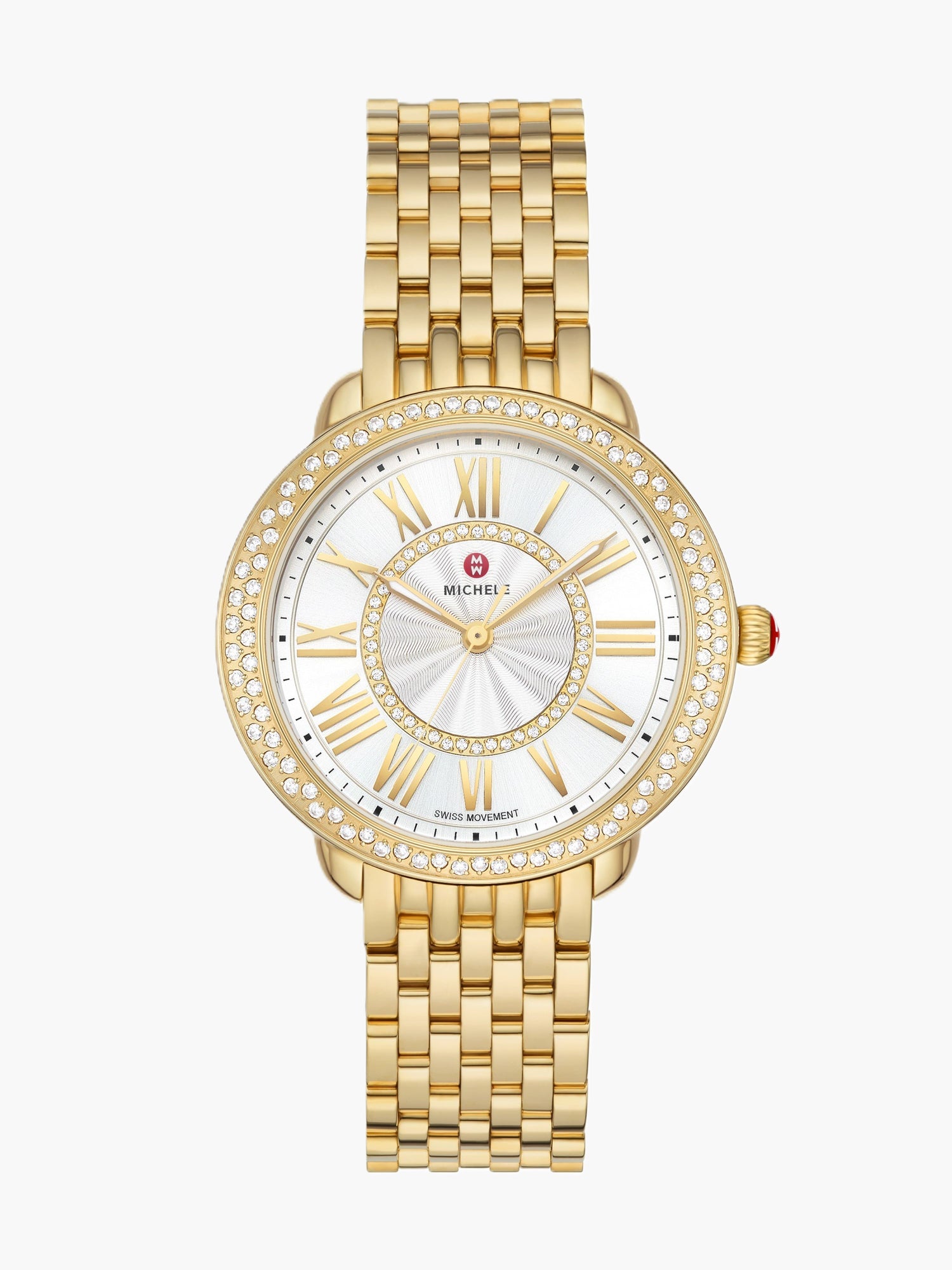 Serein Mid 18k Gold-Plated Diamond Watch