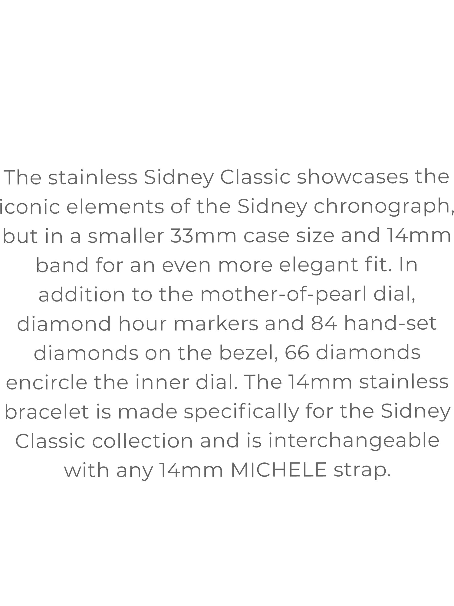 Sidney Classic Stainless Steel Diamond Watch