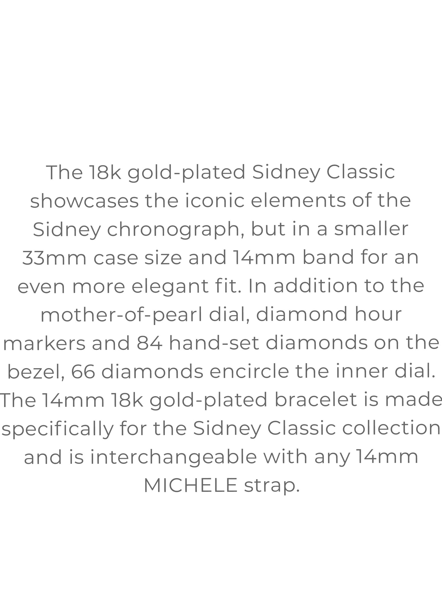 Sidney Classic 18K Gold Diamond Watch