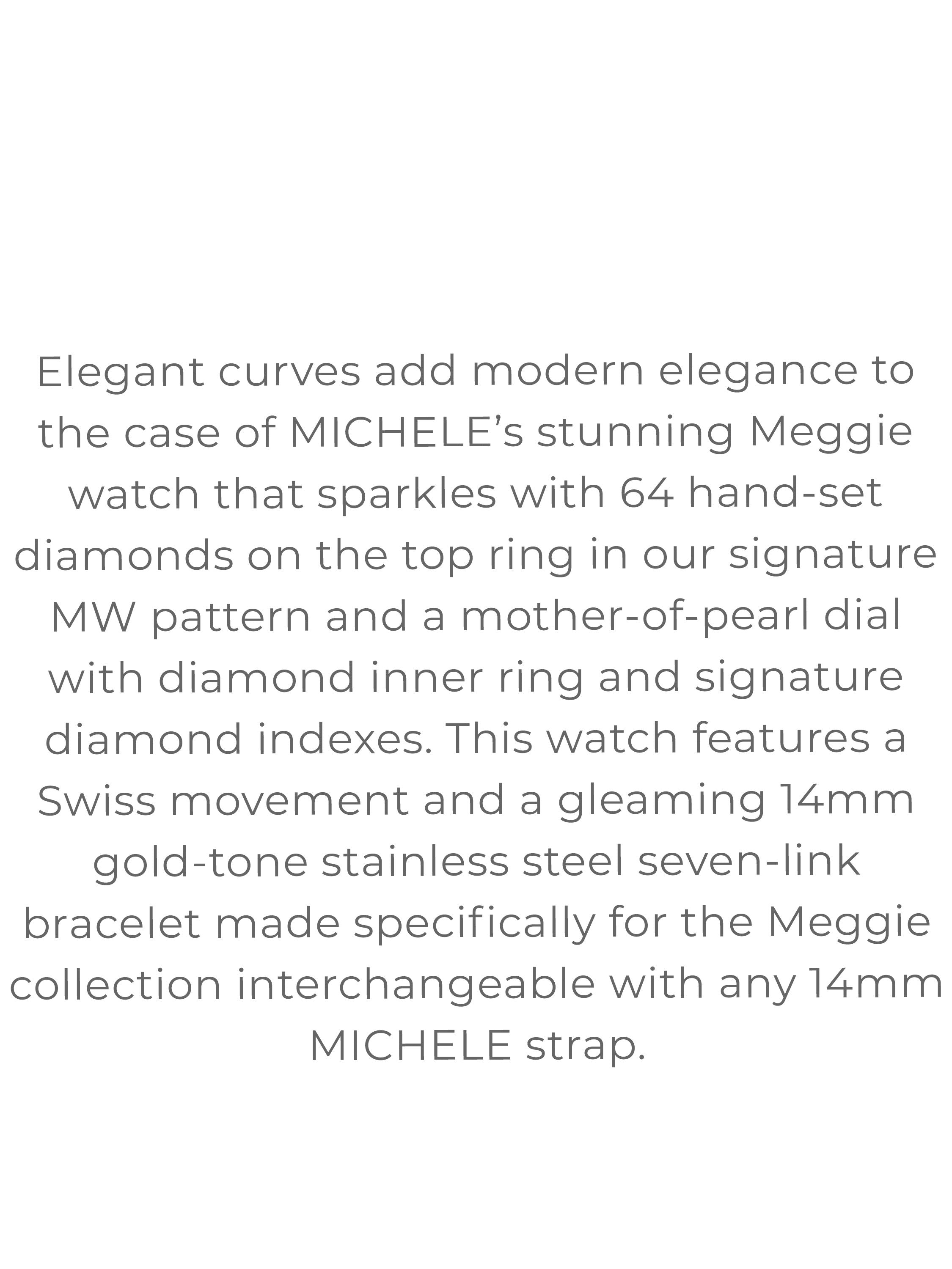 Meggie Gold Diamond Stainless Steel Watch