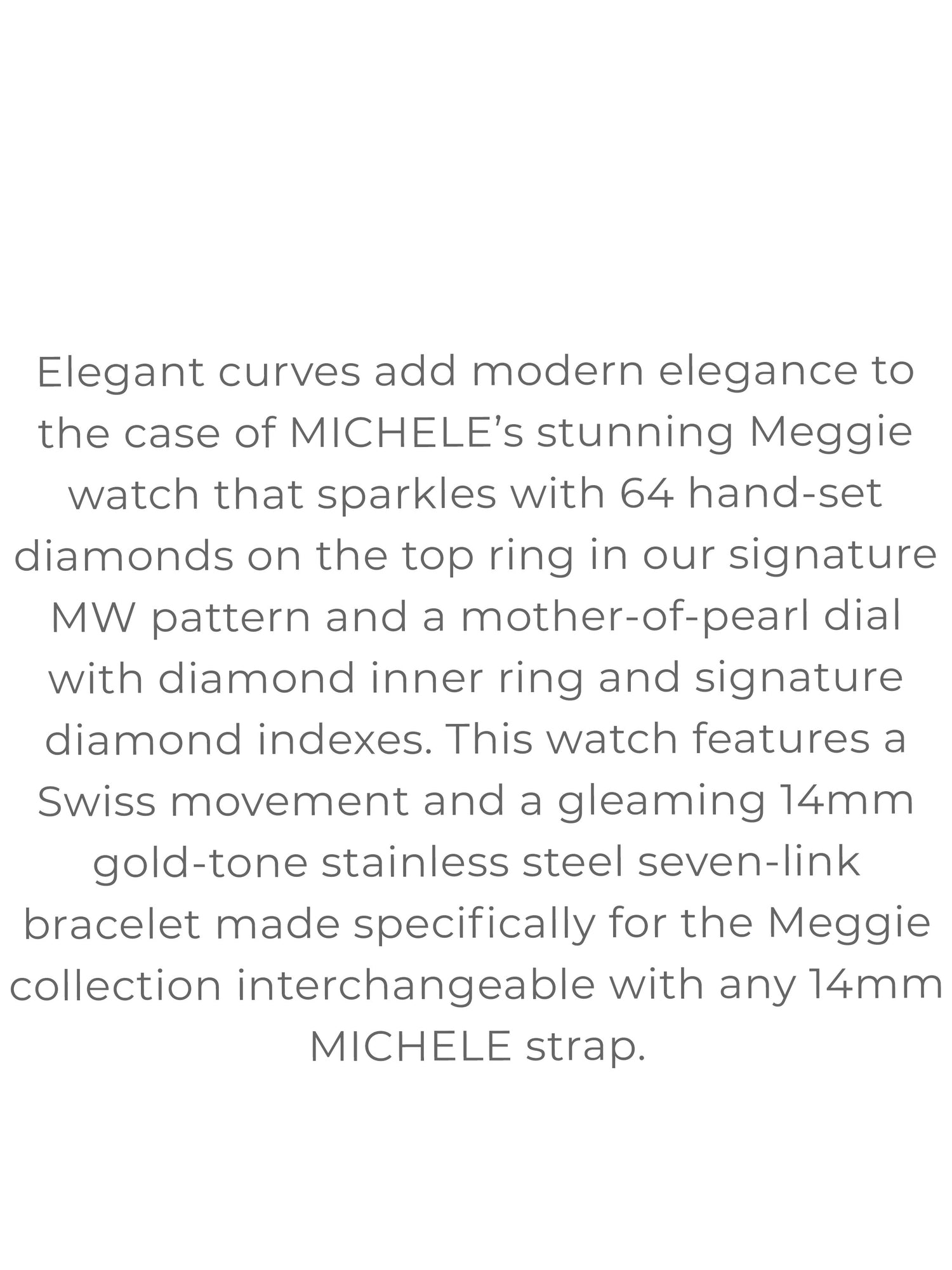 Meggie Gold Diamond Stainless Steel Watch