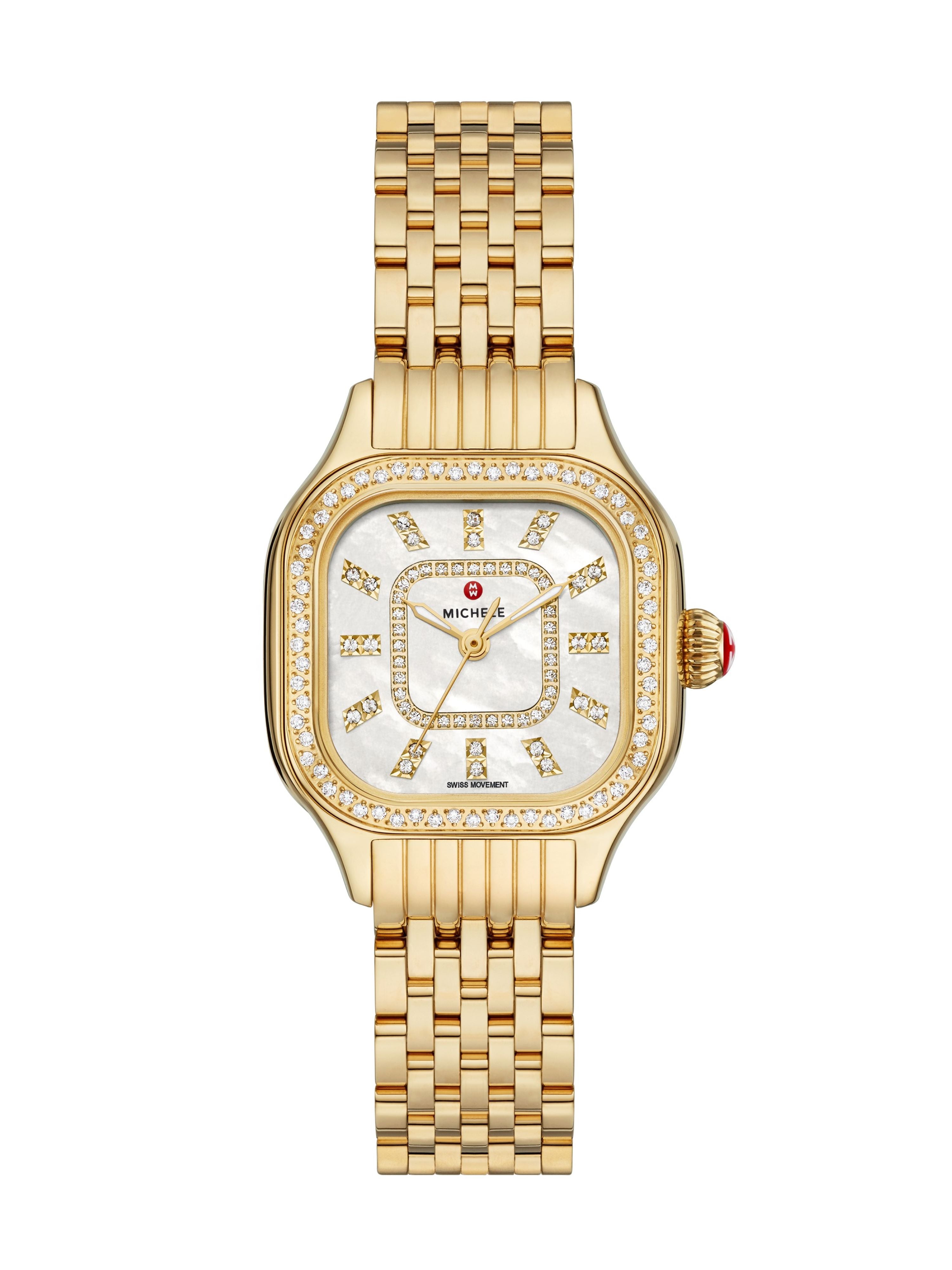 Meggie Gold Diamond Stainless Steel Watch